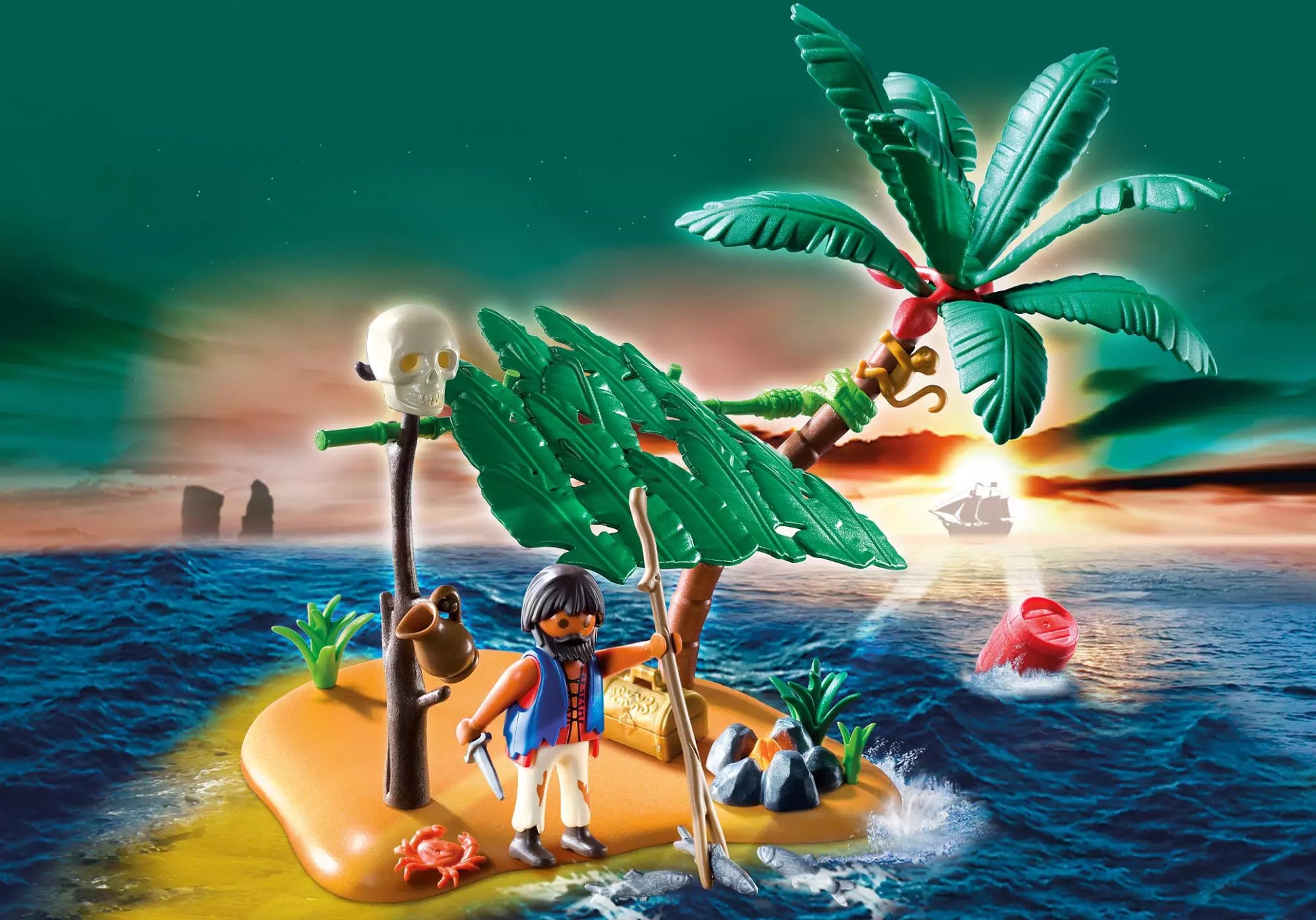 Playmobil 5138 Sammlerstück Schiffbrüchiger auf Palmeninsel - plegobil