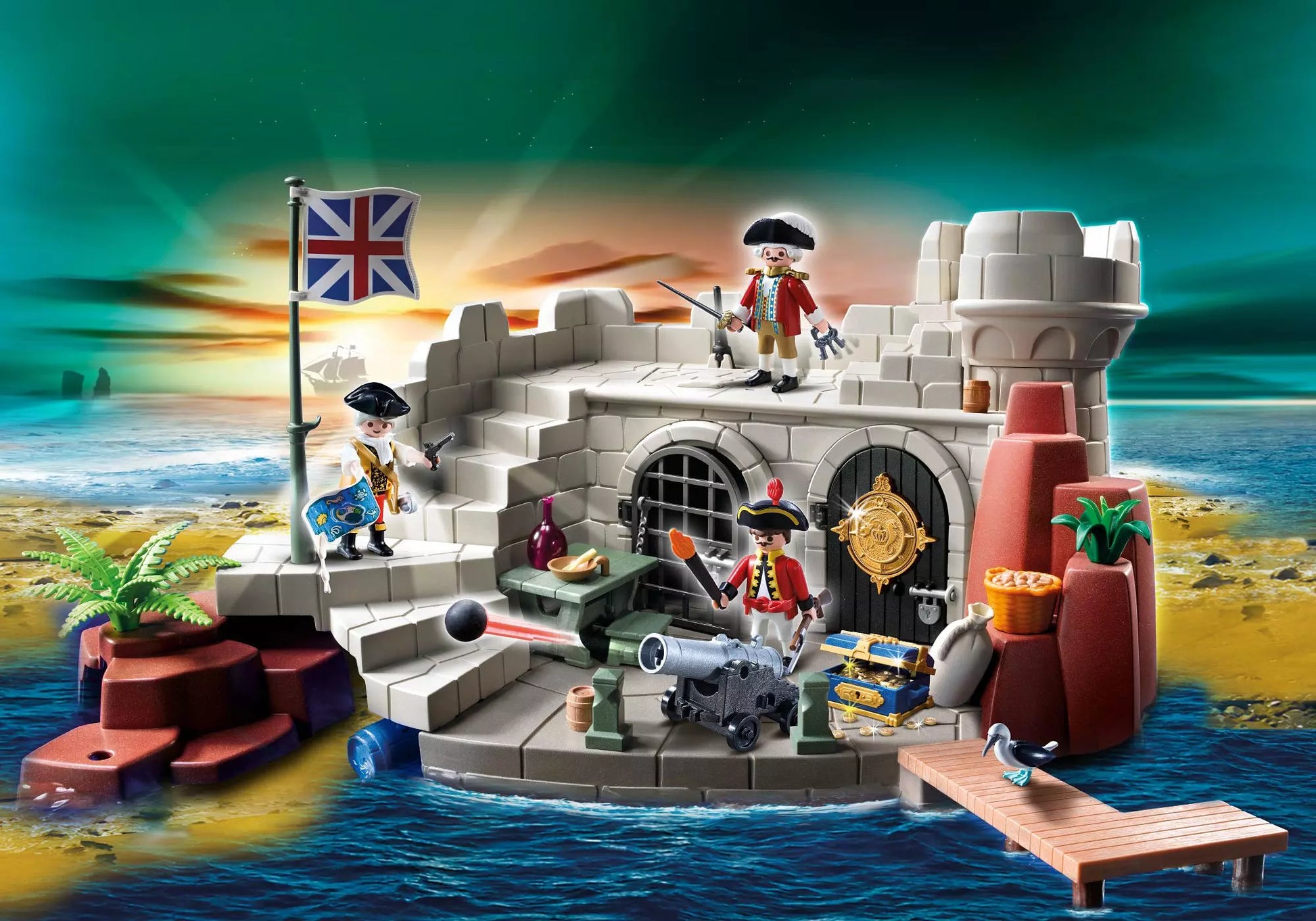 Playmobil 5139 Sammlerstück Pirates Soldatenfestung mit Schatzverlies - plegobil
