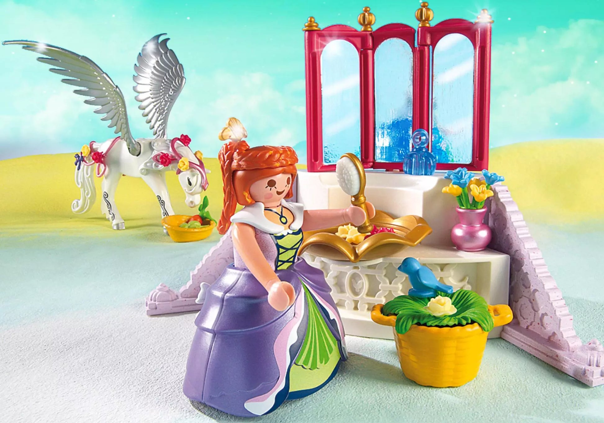 Playmobil 5144 Sammlerstück Princess Pegasus mit Schmück-Ecke - plegobil