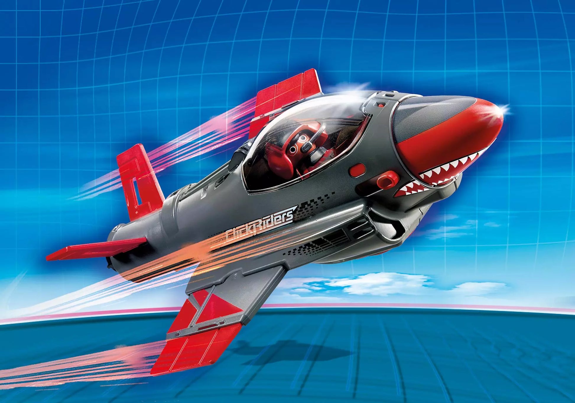 Playmobil 5162 Sammlerstück Sports & Action Click & Go Shark Jet - plegobil