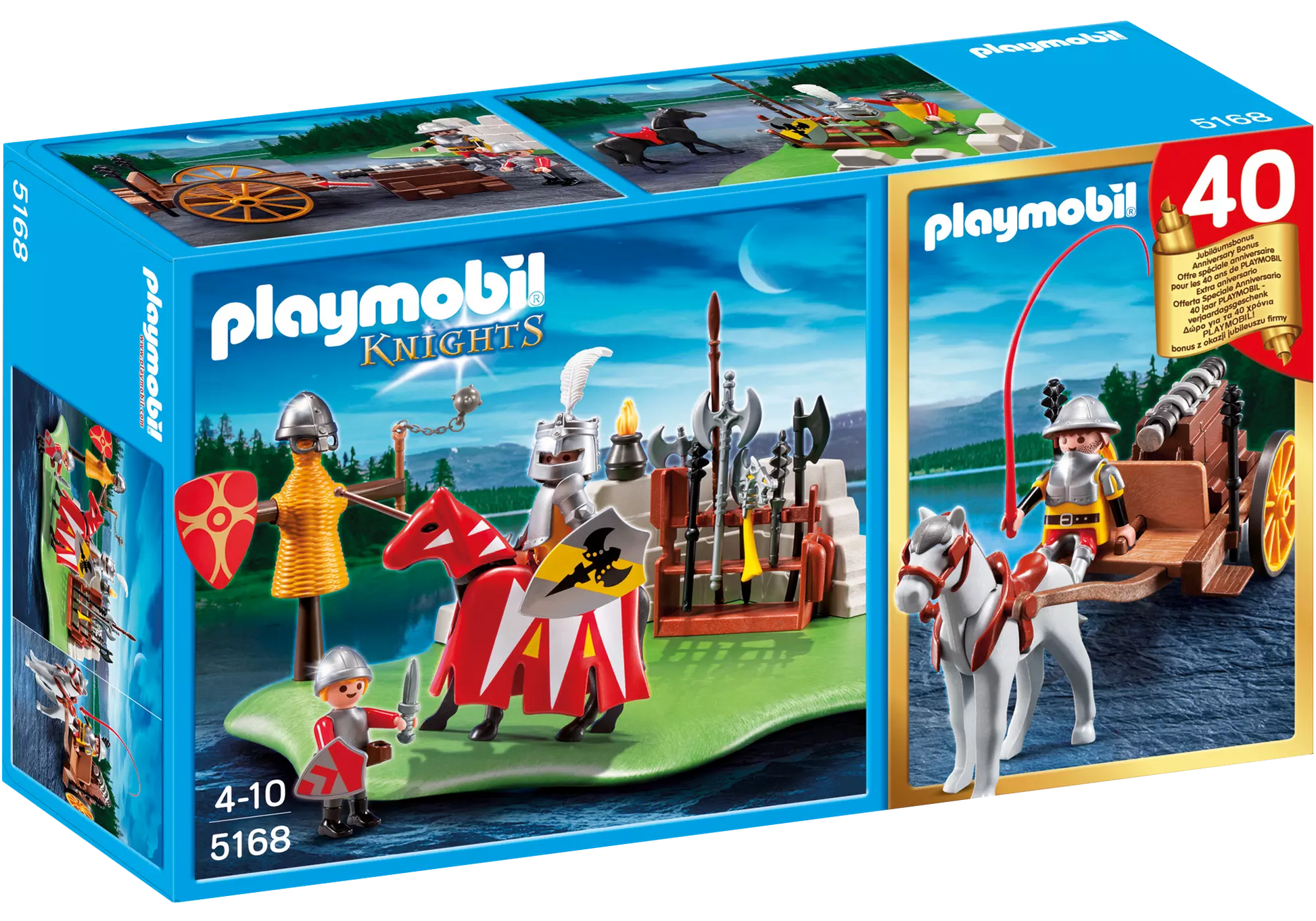 Playmobil 5168 Knights KompaktSet Ritterturnier mit Kanonenwagen (40 Jahre Jubiläumsset) - plegobil