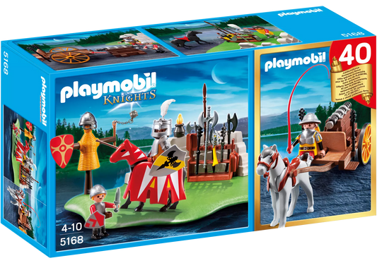 Playmobil 5168 Knights KompaktSet Ritterturnier mit Kanonenwagen (40 Jahre Jubiläumsset) - plegobil