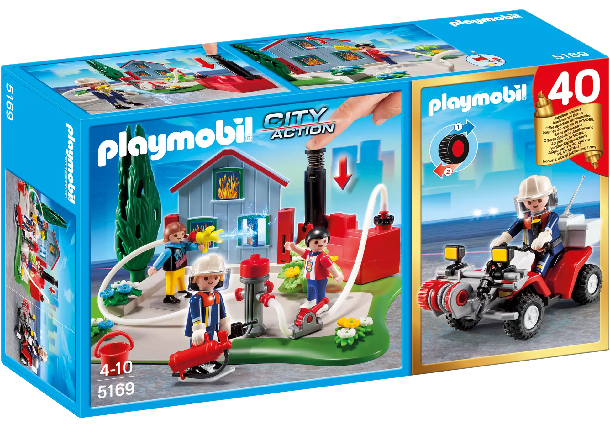 Playmobil 5169 City Action KompaktSet Feuerwehreinsatz (40 Jahre Jubiläumsset) - plegobil