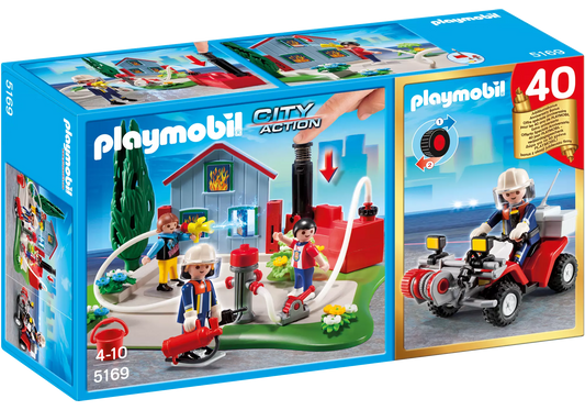 Playmobil 5169 City Action KompaktSet Feuerwehreinsatz (40 Jahre Jubiläumsset) - plegobil