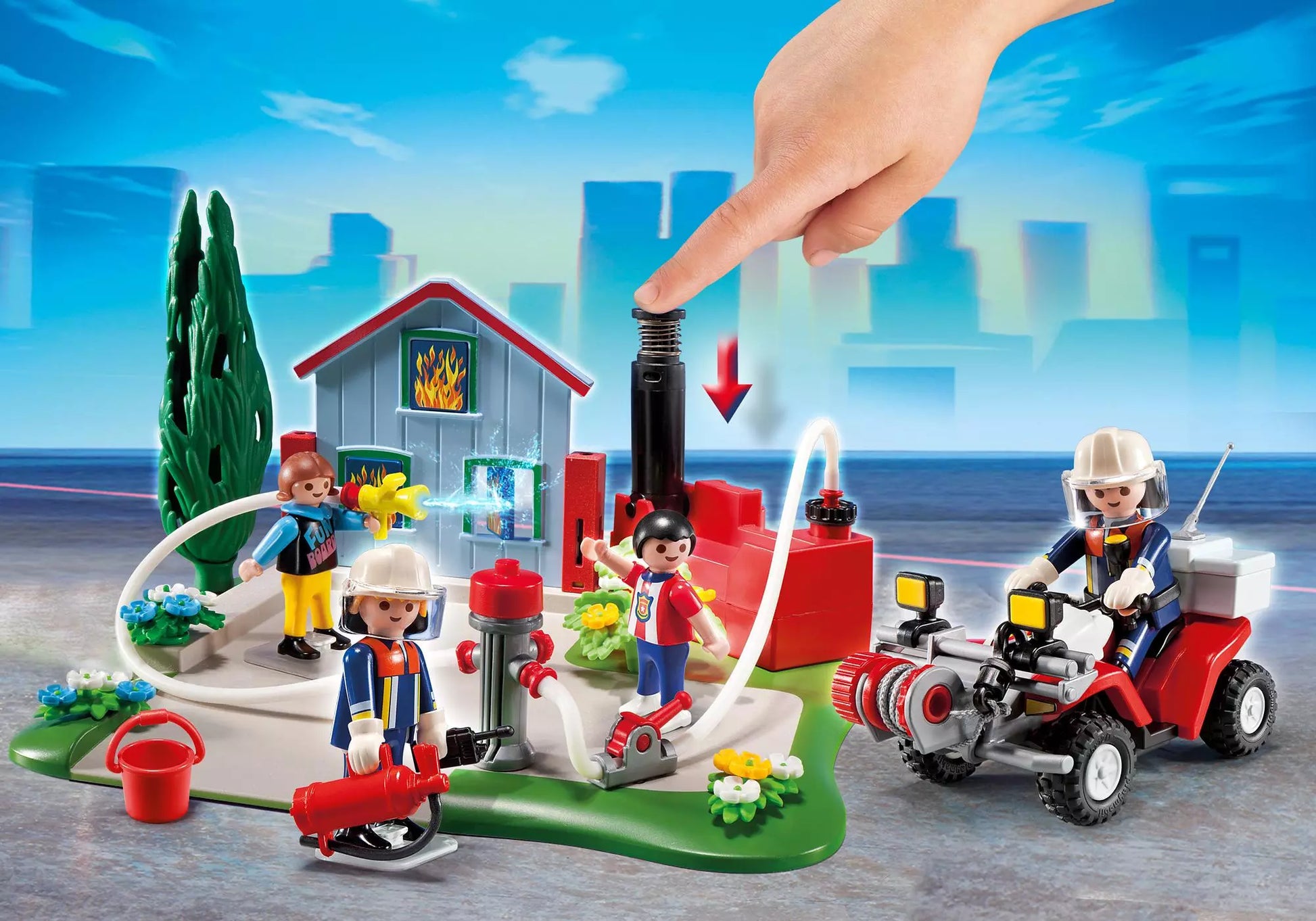 Playmobil 5169 City Action KompaktSet Feuerwehreinsatz (40 Jahre Jubiläumsset) - plegobil