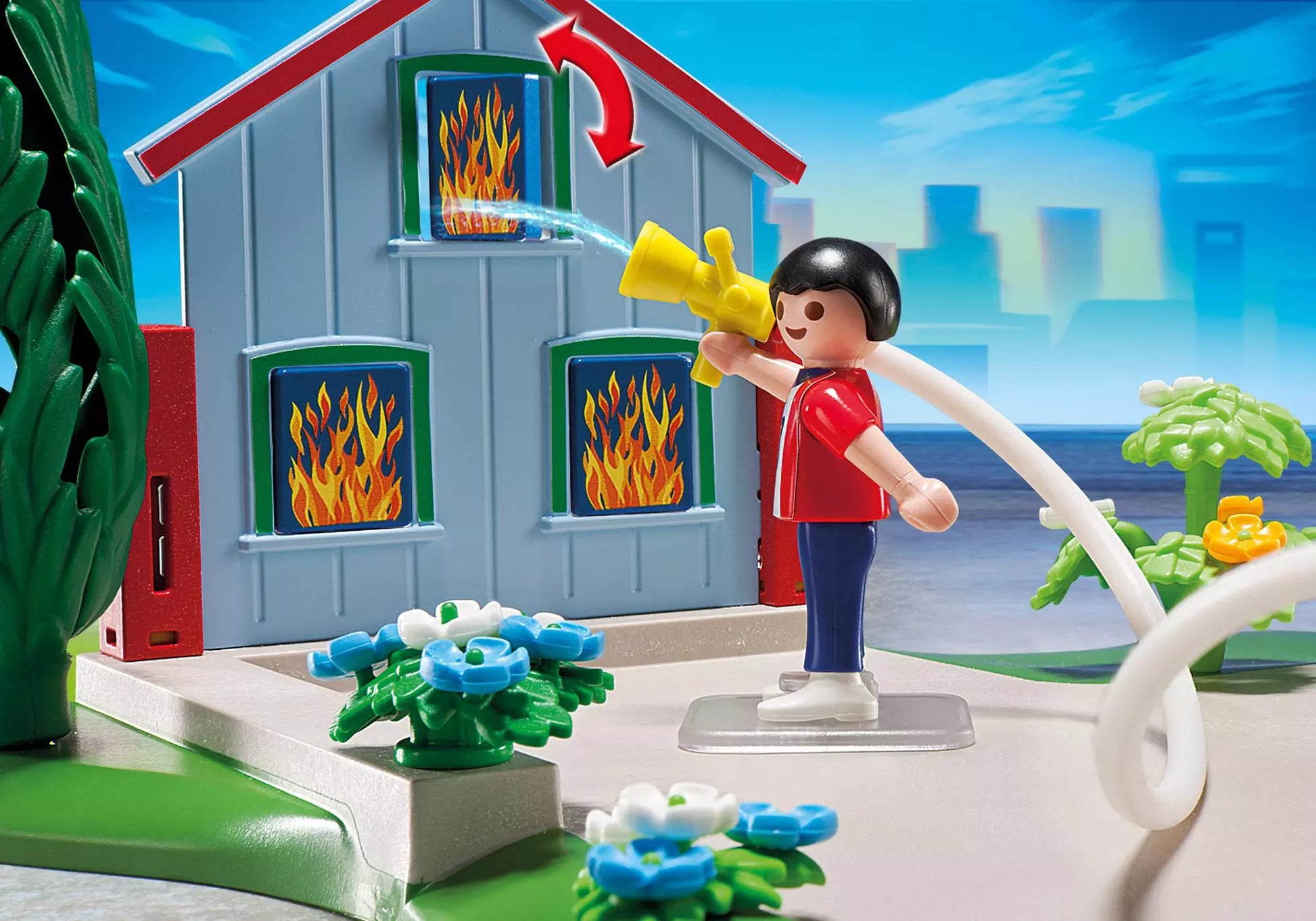 Playmobil 5169 City Action KompaktSet Feuerwehreinsatz (40 Jahre Jubiläumsset) - plegobil