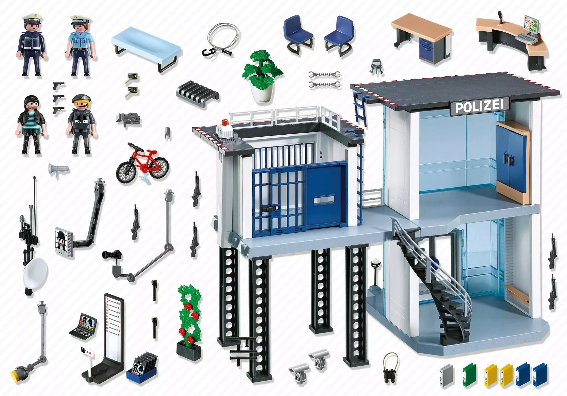 Playmobil 5176 Sammlerstück City Action Polizei-Kommandostation mit Alarmanlage - plegobil