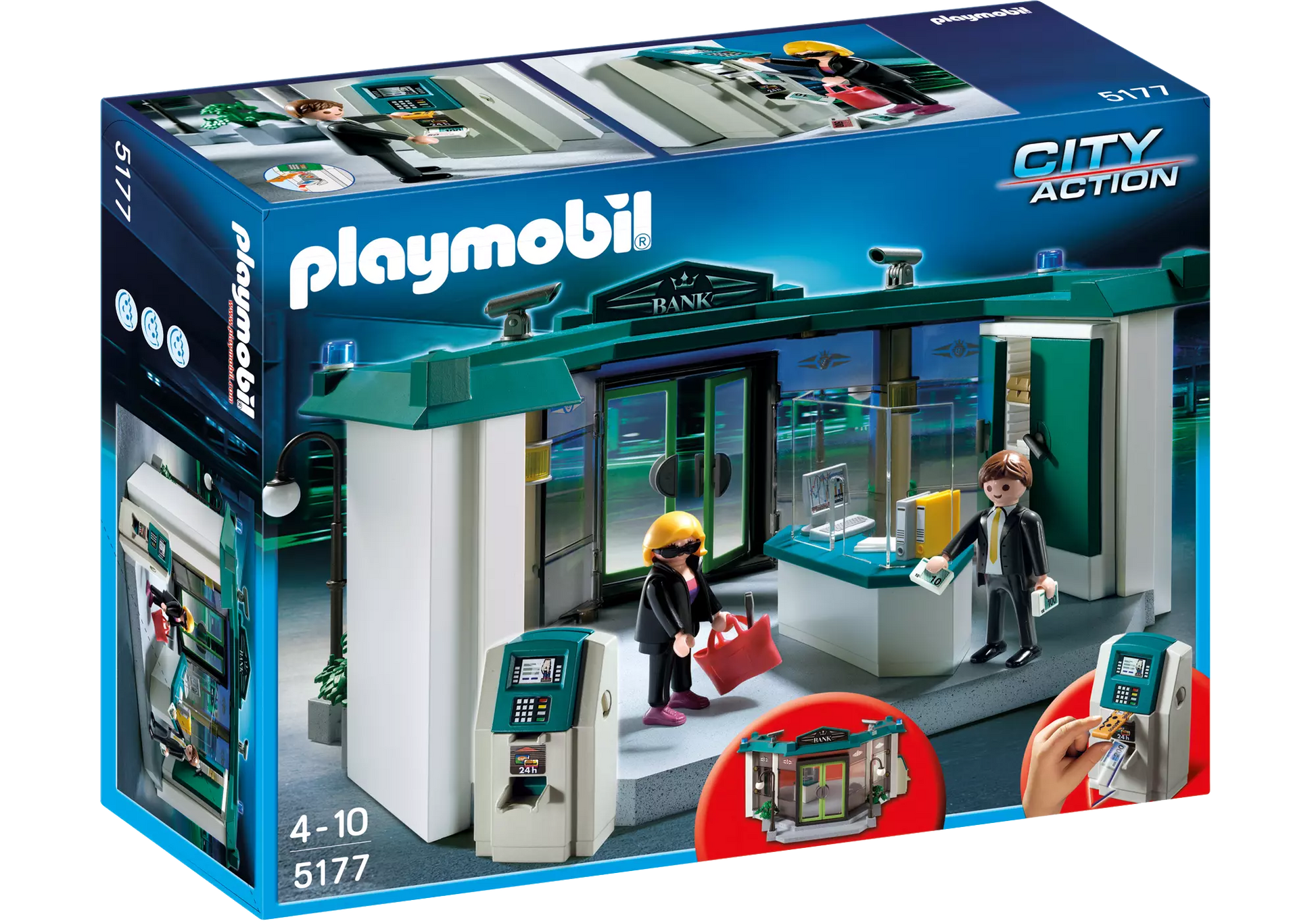 Playmobil 5177 Sammlerstück City Action Polizei Bank mit Geldautomat - plegobil