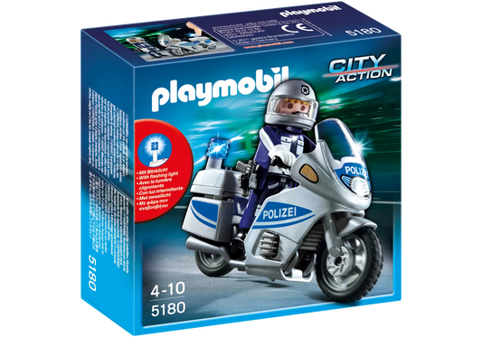 Playmobil 5180 Sammlerstück City Action Polizeimotorrad mit Blinklicht - plegobil