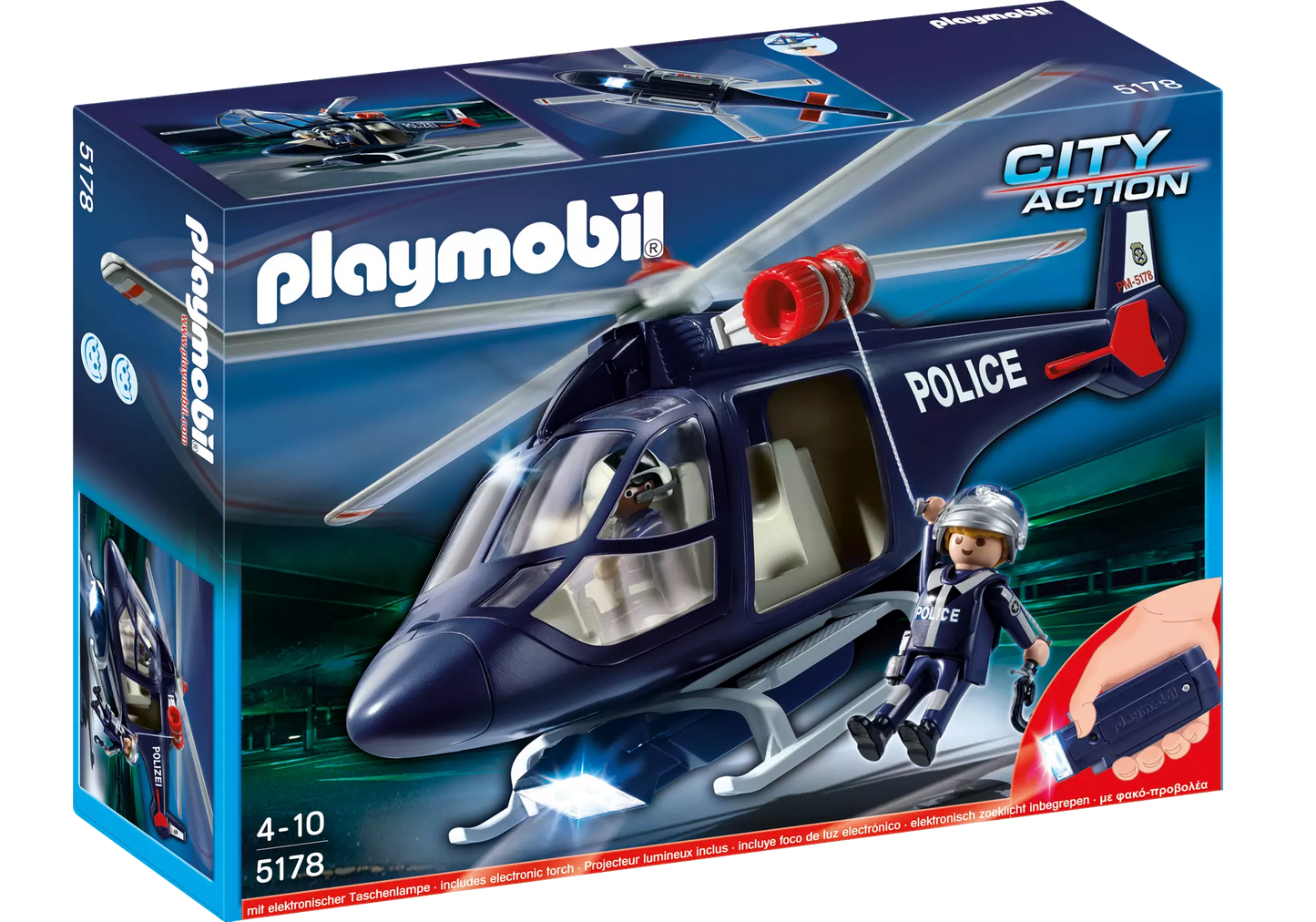 Playmobil 5183 City Action Polizeihubschrauber mit LED - plegobil