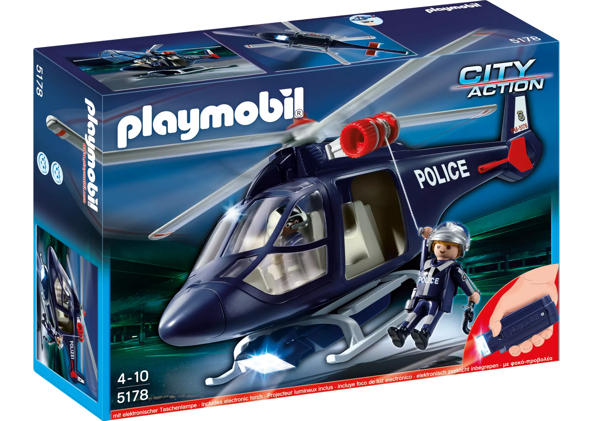 Playmobil 5183 City Action Polizeihubschrauber mit LED - plegobil