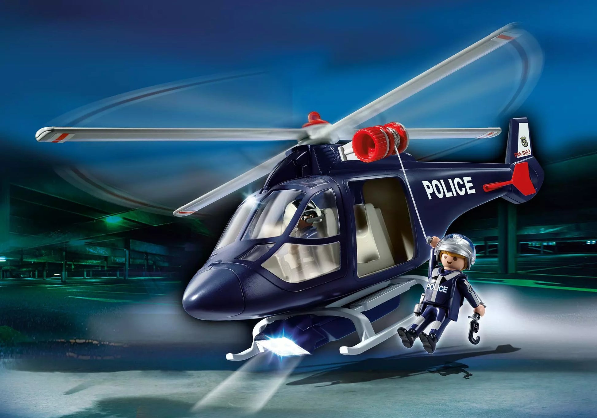 Playmobil 5183 City Action Polizeihubschrauber mit LED - plegobil