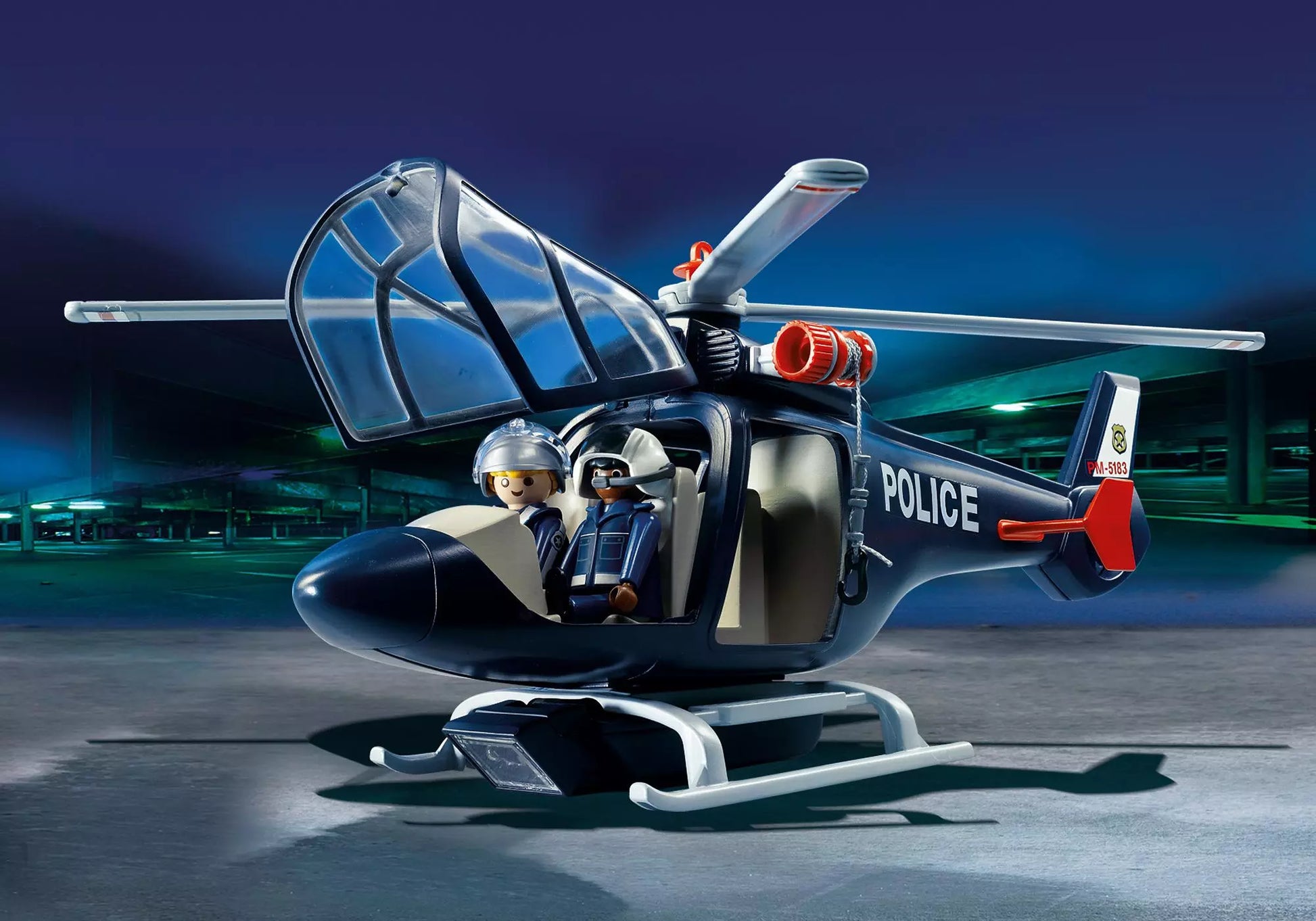 Playmobil 5183 City Action Polizeihubschrauber mit LED - plegobil