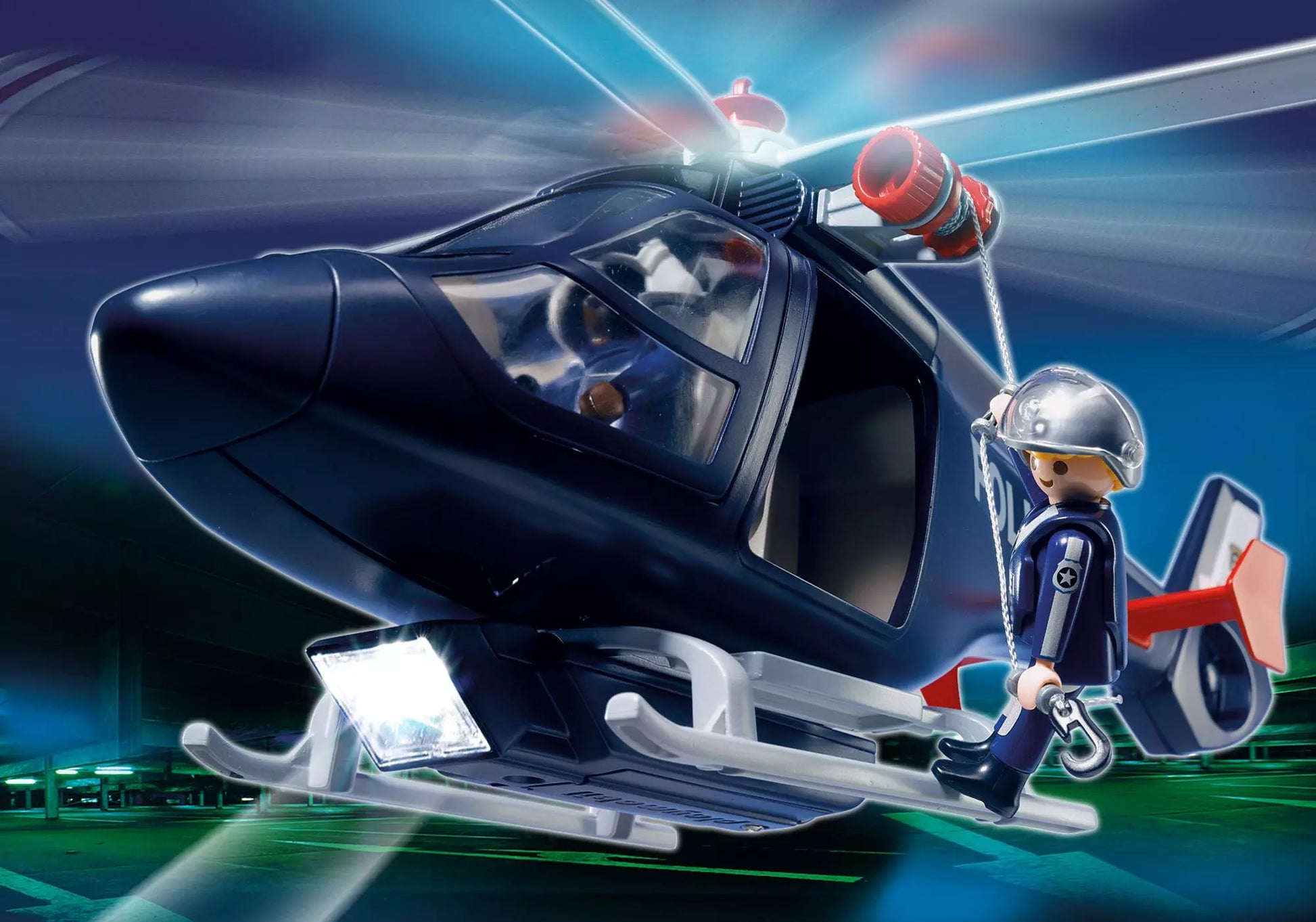 Playmobil 5183 City Action Polizeihubschrauber mit LED - plegobil