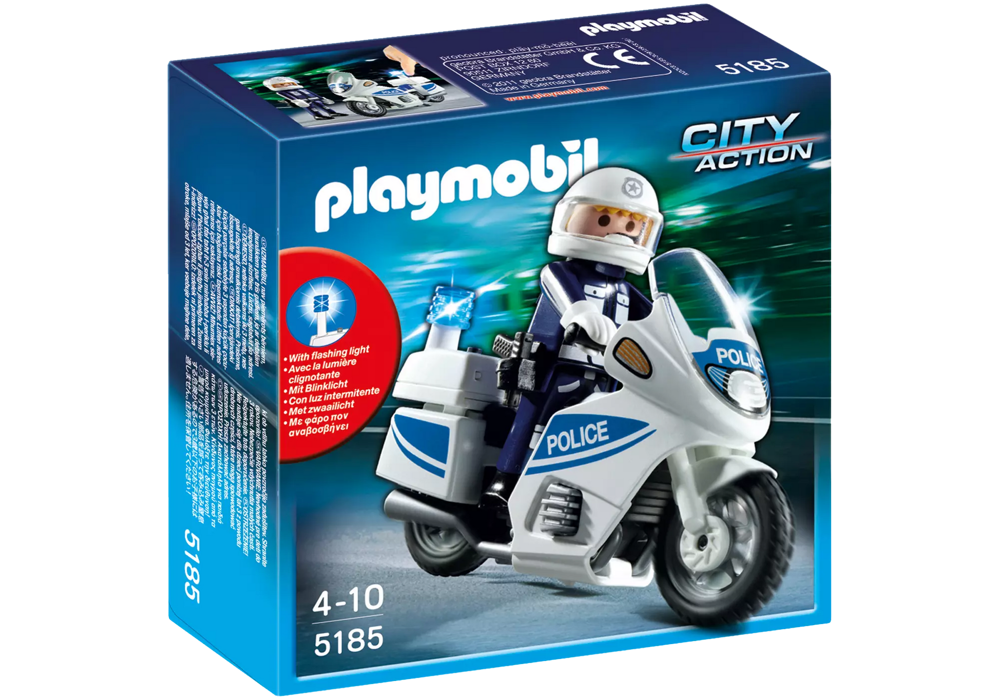Playmobil 5185 City Action Polizeimotorrad mit Blinklicht - plegobil
