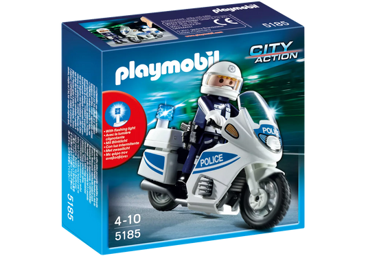 Playmobil 5185 City Action Polizeimotorrad mit Blinklicht - plegobil