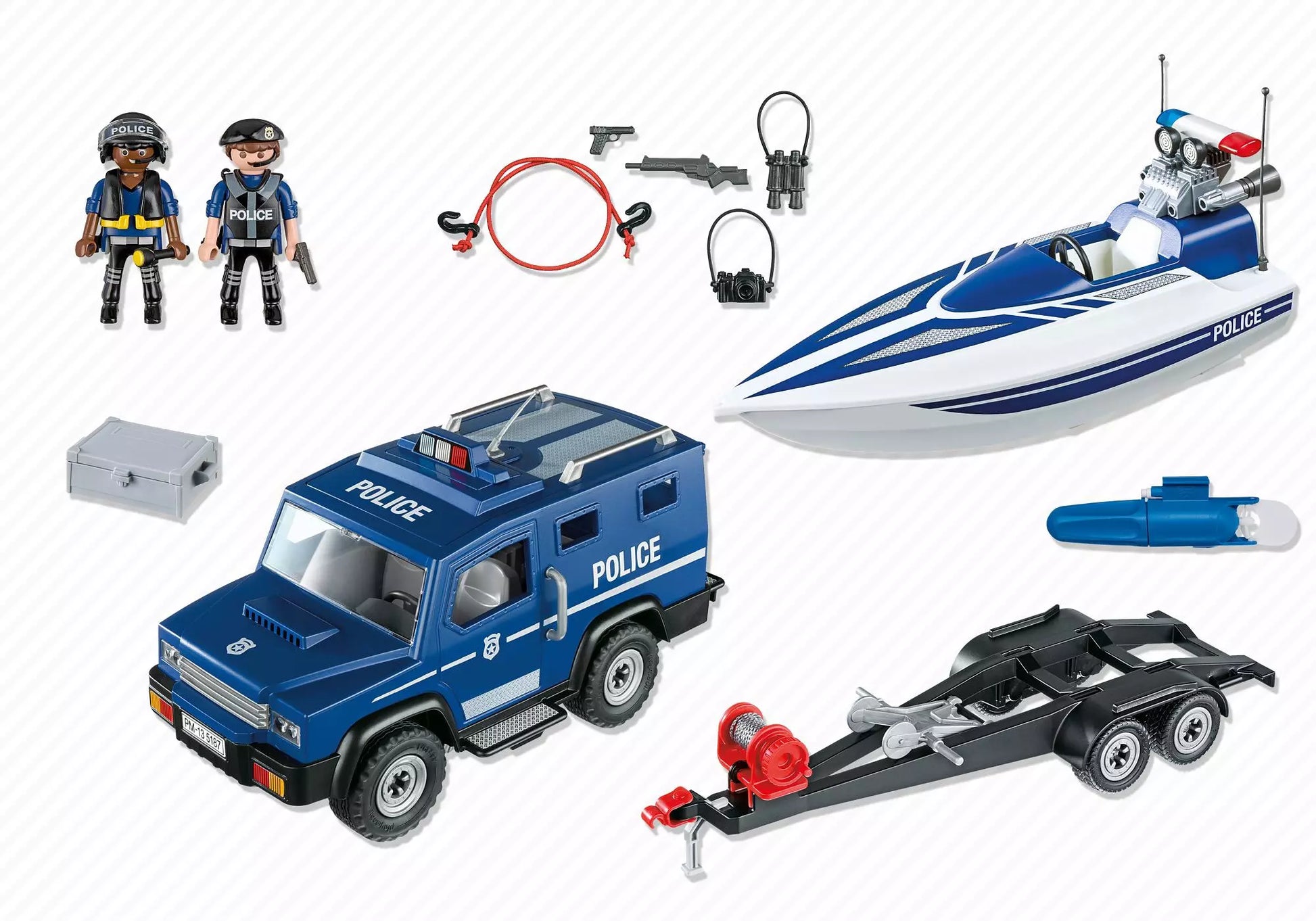 Playmobil 5187 City Action Polizei-Truck mit Speedboot - plegobil