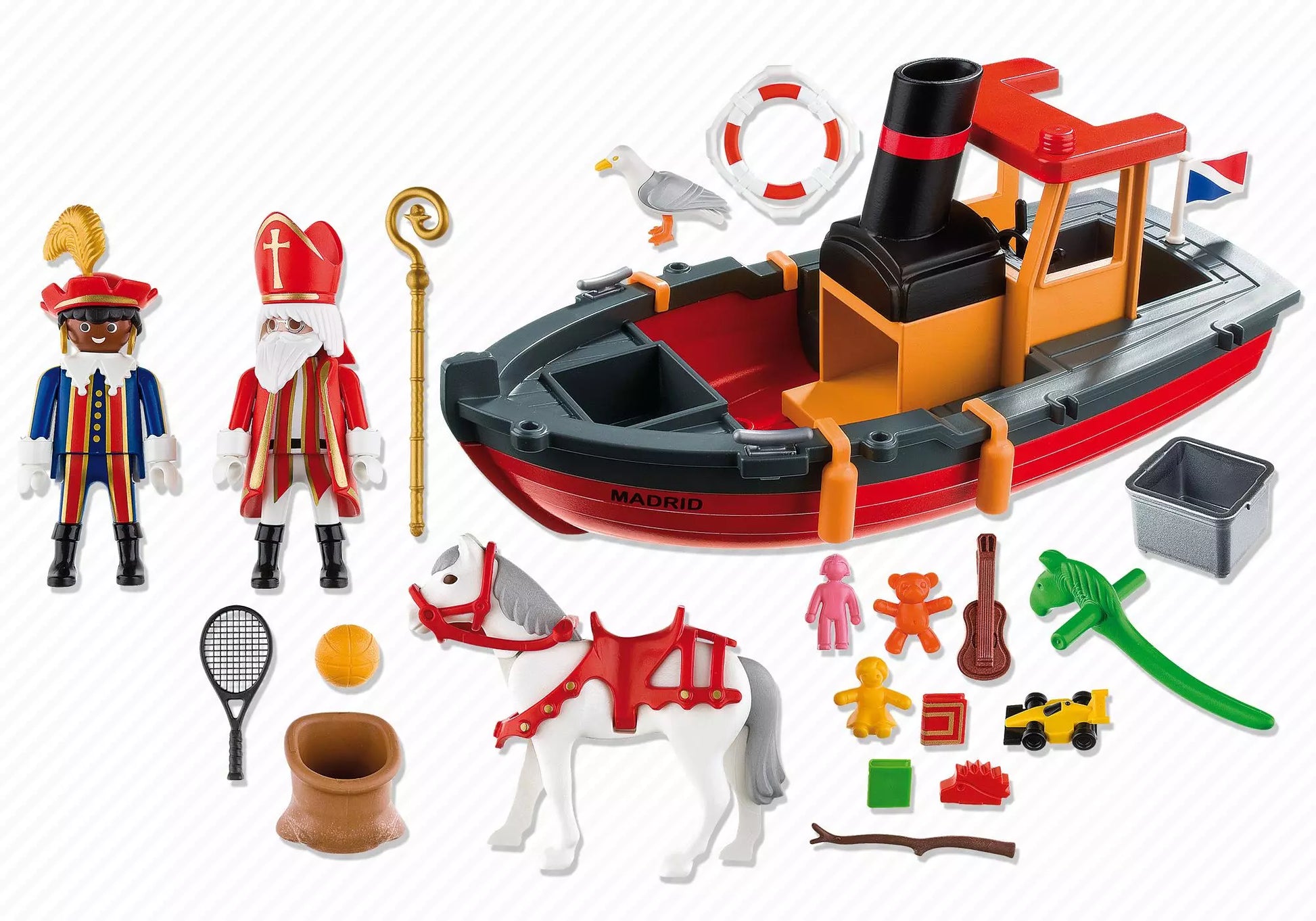 Playmobil 5206 Christmas Nikolaus mit Dampfboot - plegobil