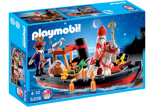 Playmobil 5206 Christmas Nikolaus mit Dampfboot - plegobil