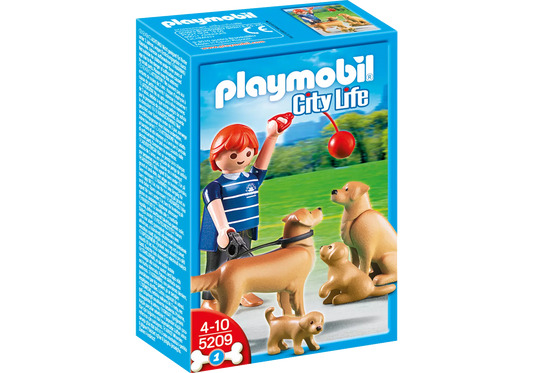 Playmobil 5209 Sammlerstück City Life Golden Retriever-Familie - plegobil