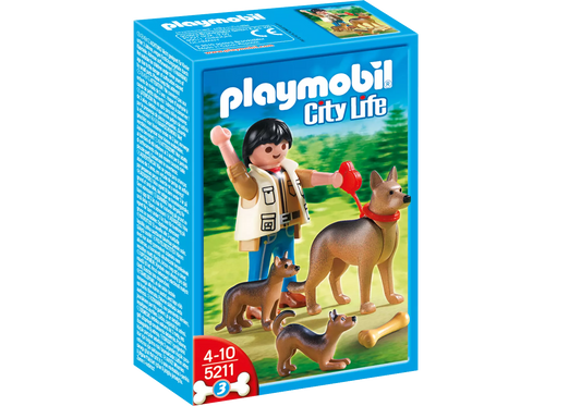 Playmobil 5211 Sammlerstück City Life Schäferhündin mit Welpen - plegobil