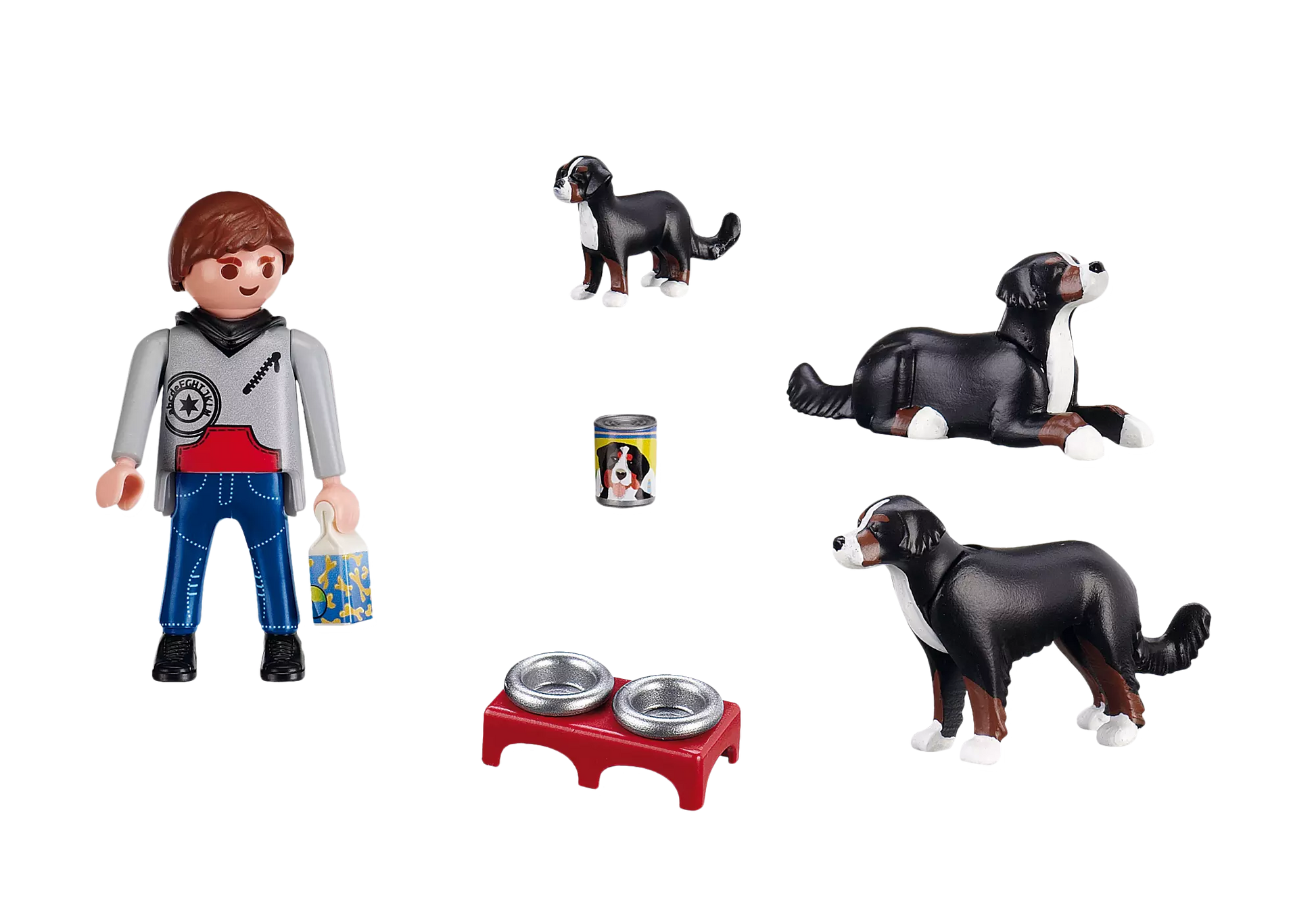 Playmobil 5214 Sammlerstück City Life Hunderassen Berner Sennenhund Familie - plegobil