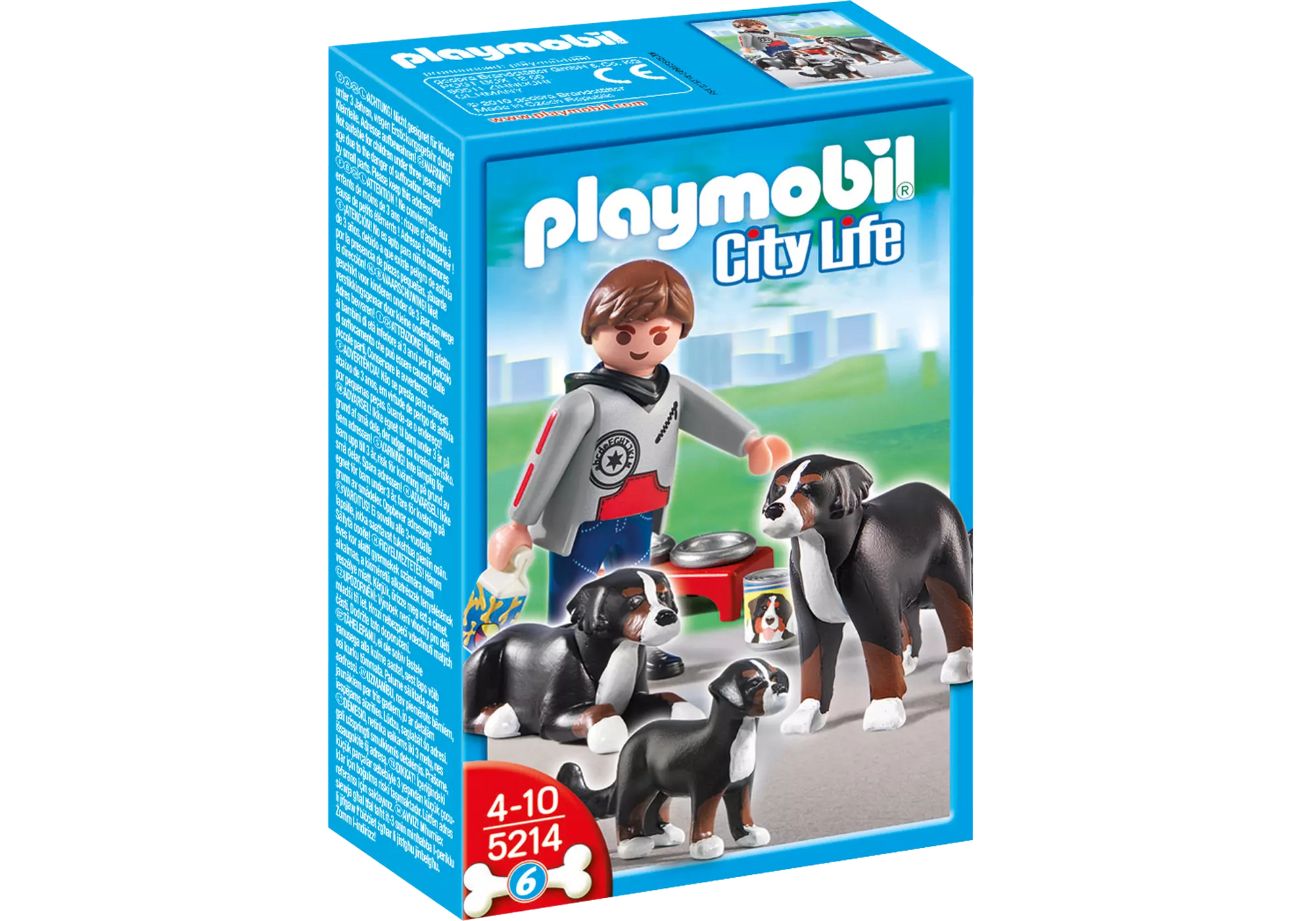 Playmobil 5214 Sammlerstück City Life Hunderassen Berner Sennenhund Familie - plegobil