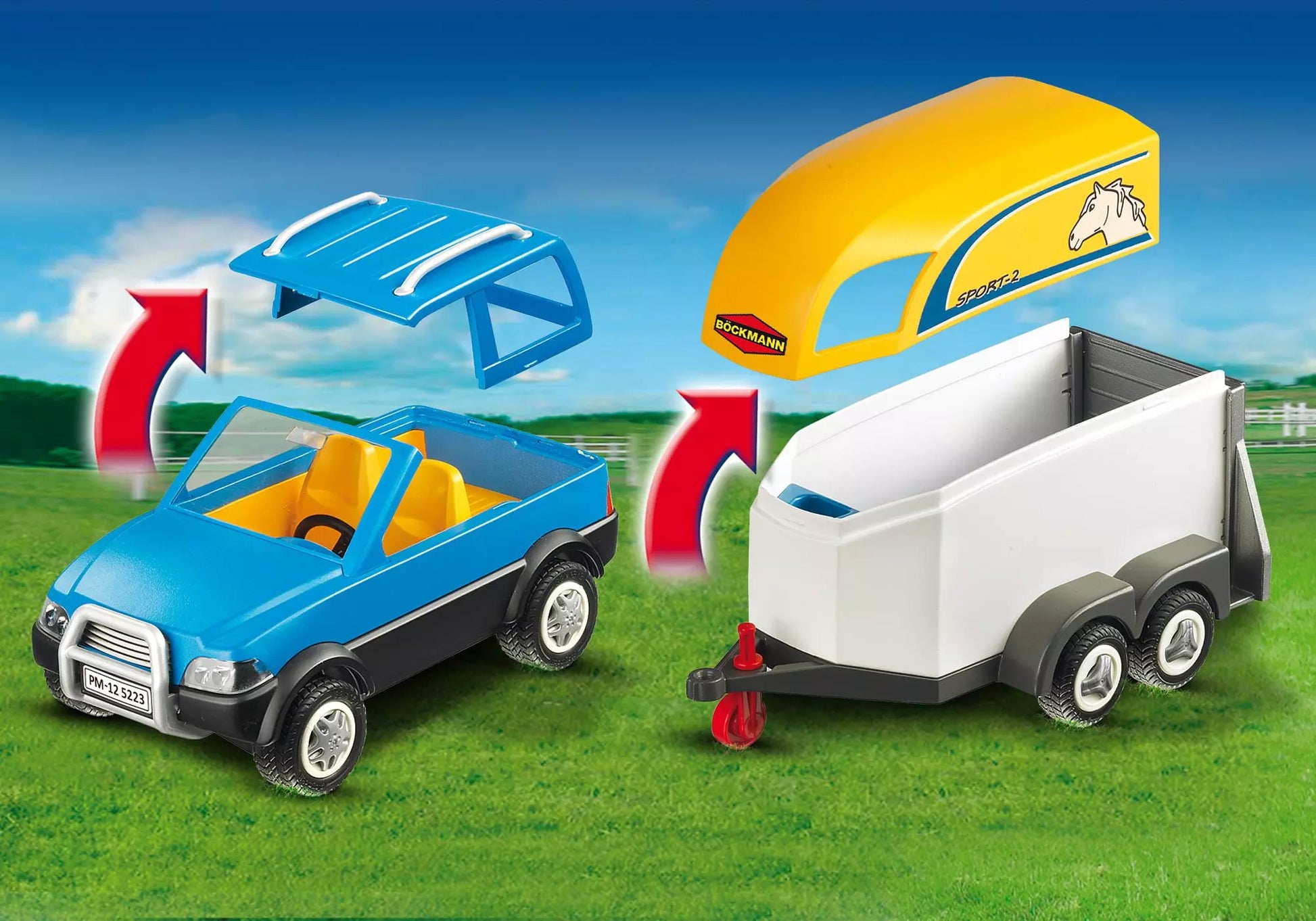 Playmobil 5223 Sammlerstück Country PKW mit Pferdeanhänger - plegobil