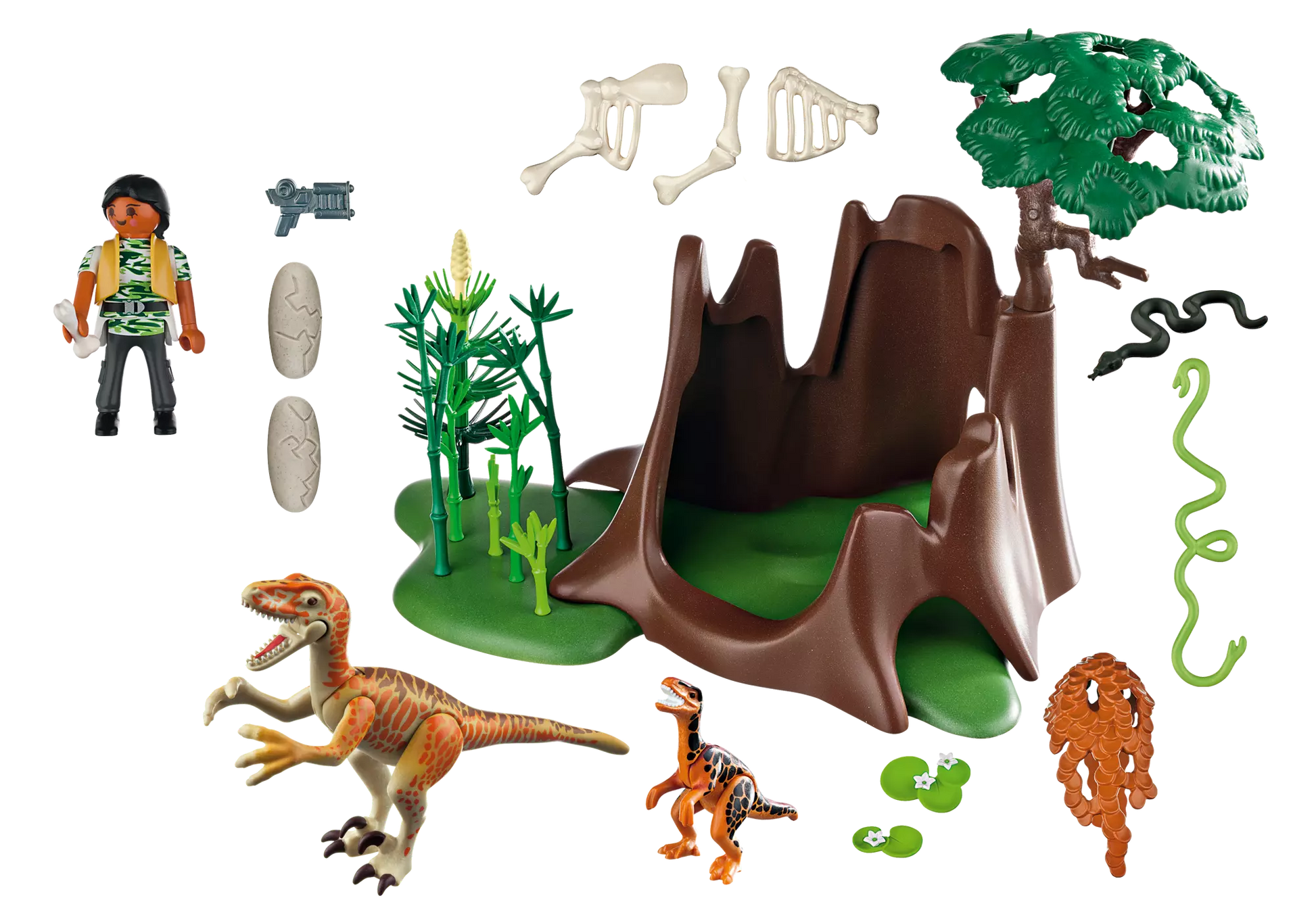 Playmobil 5233 Sammlerstück Dinos Velociraptor-Angriff auf Deinonychusnest - plegobil