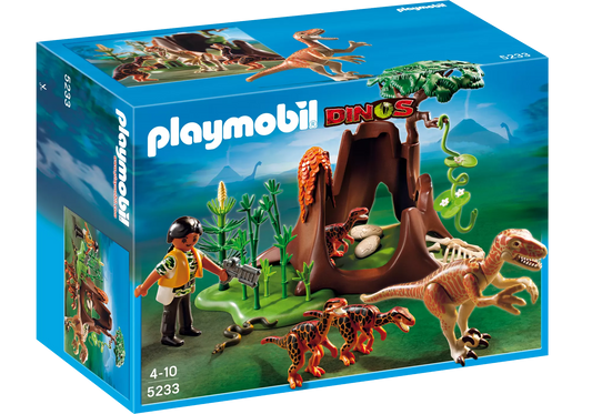 Playmobil 5233 Sammlerstück Dinos Velociraptor-Angriff auf Deinonychusnest - plegobil