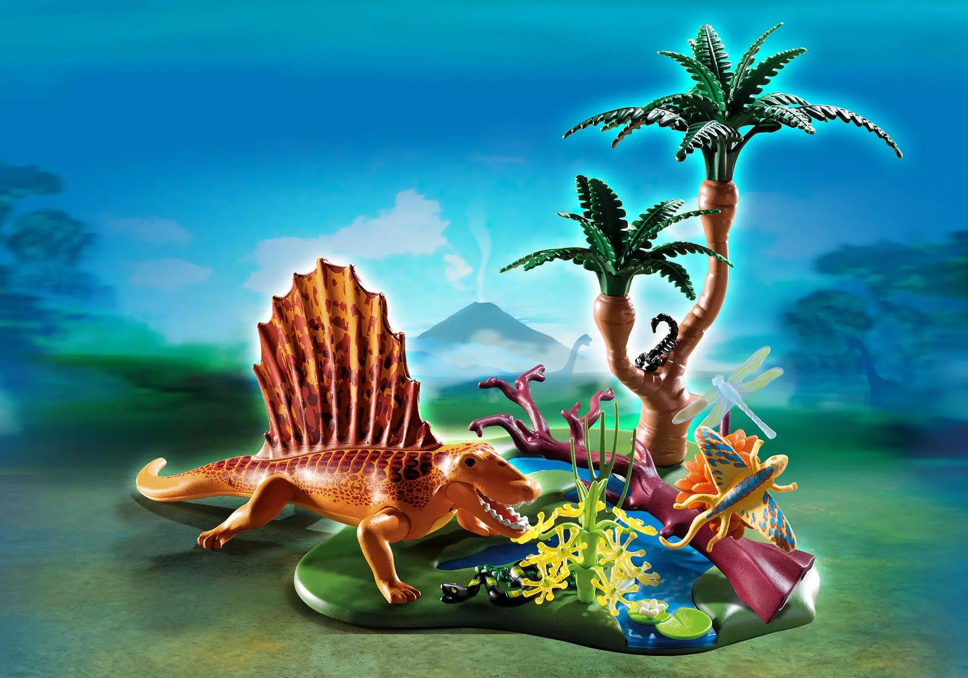 Playmobil 5235 Sammlerstück Dinos Dimetrodon mit Wasserstelle - plegobil