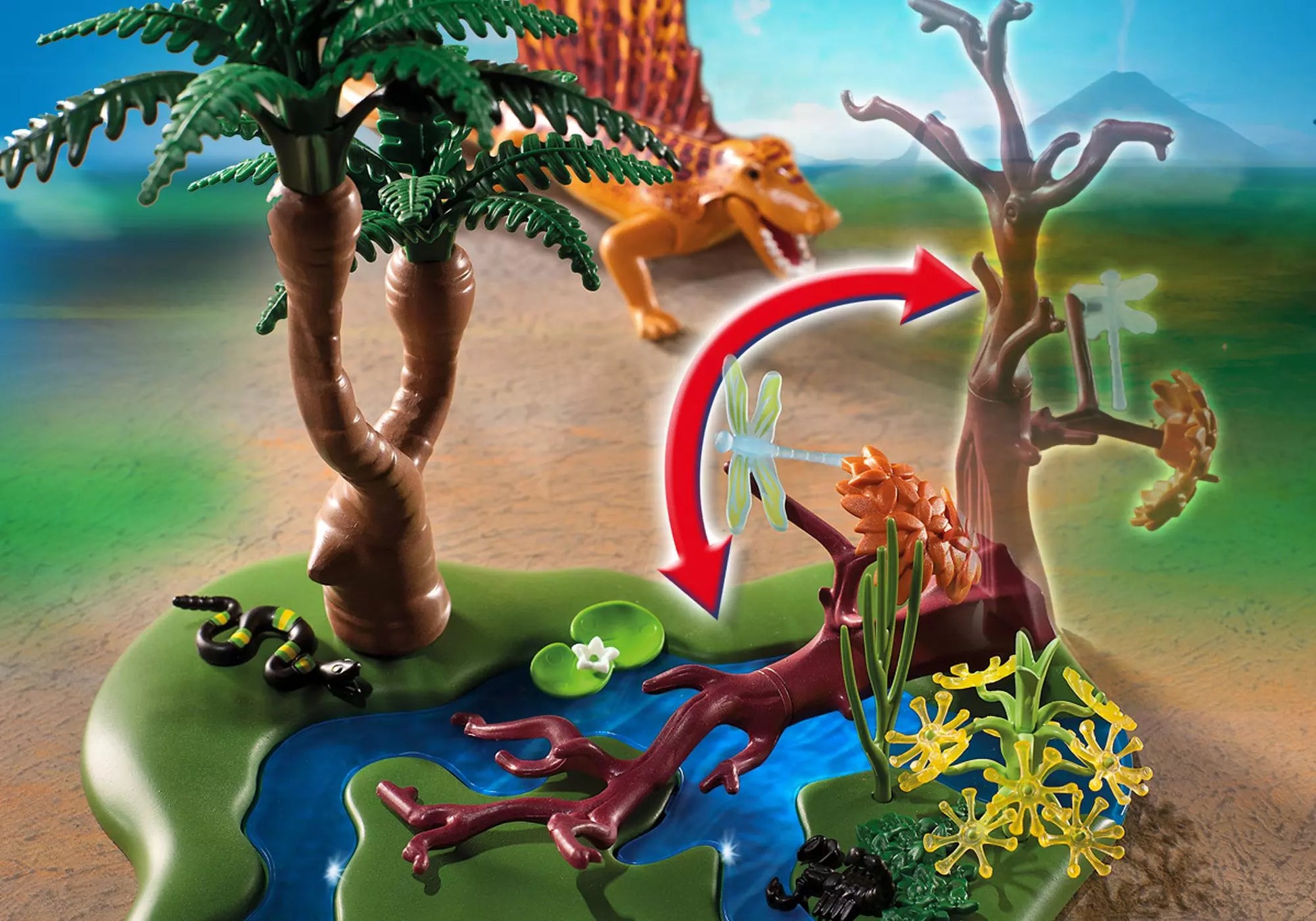 Playmobil 5235 Sammlerstück Dinos Dimetrodon mit Wasserstelle - plegobil