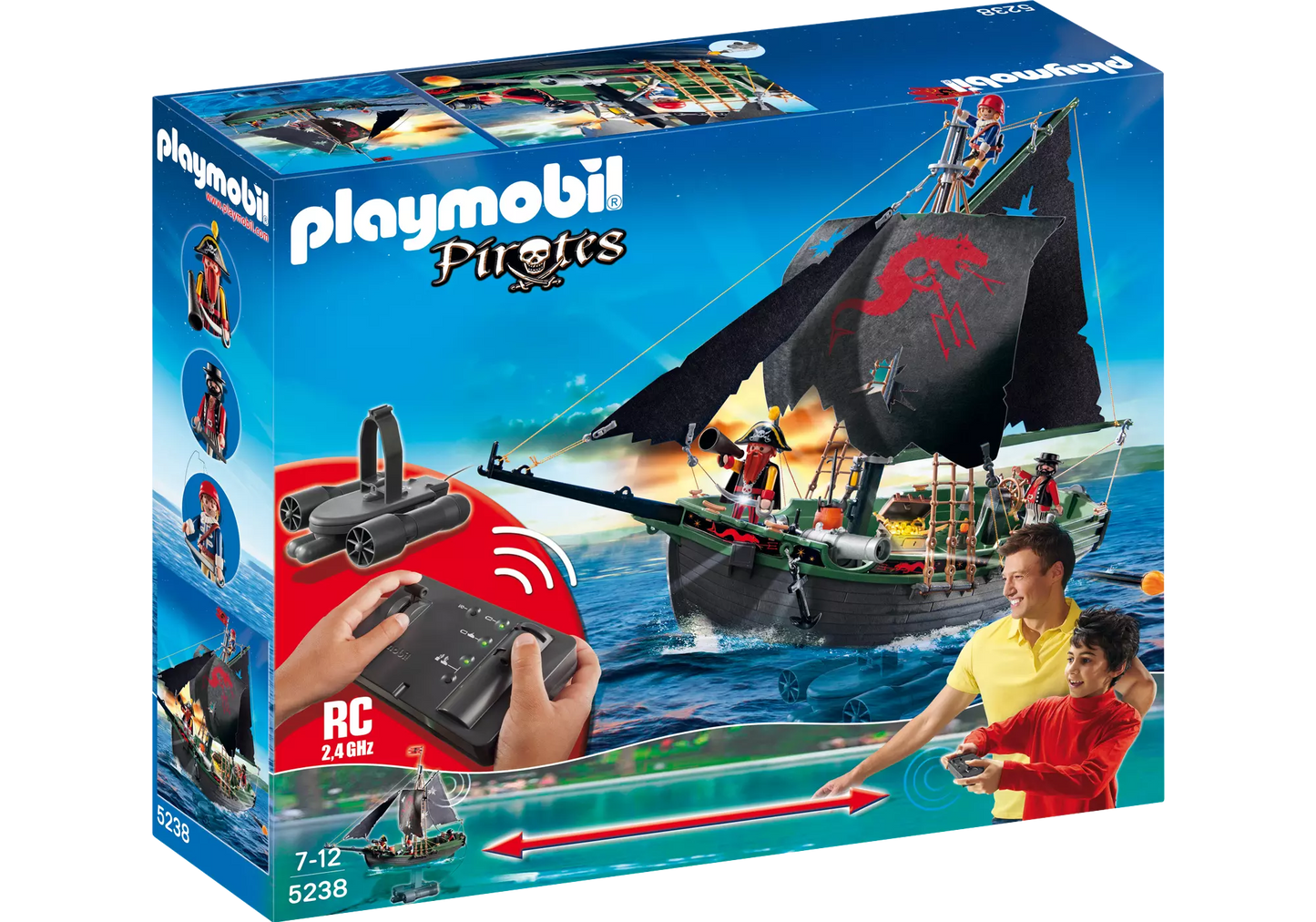Playmobil 5238 Pirates Piratensegler mit RC-Unterwassermotor - plegobil