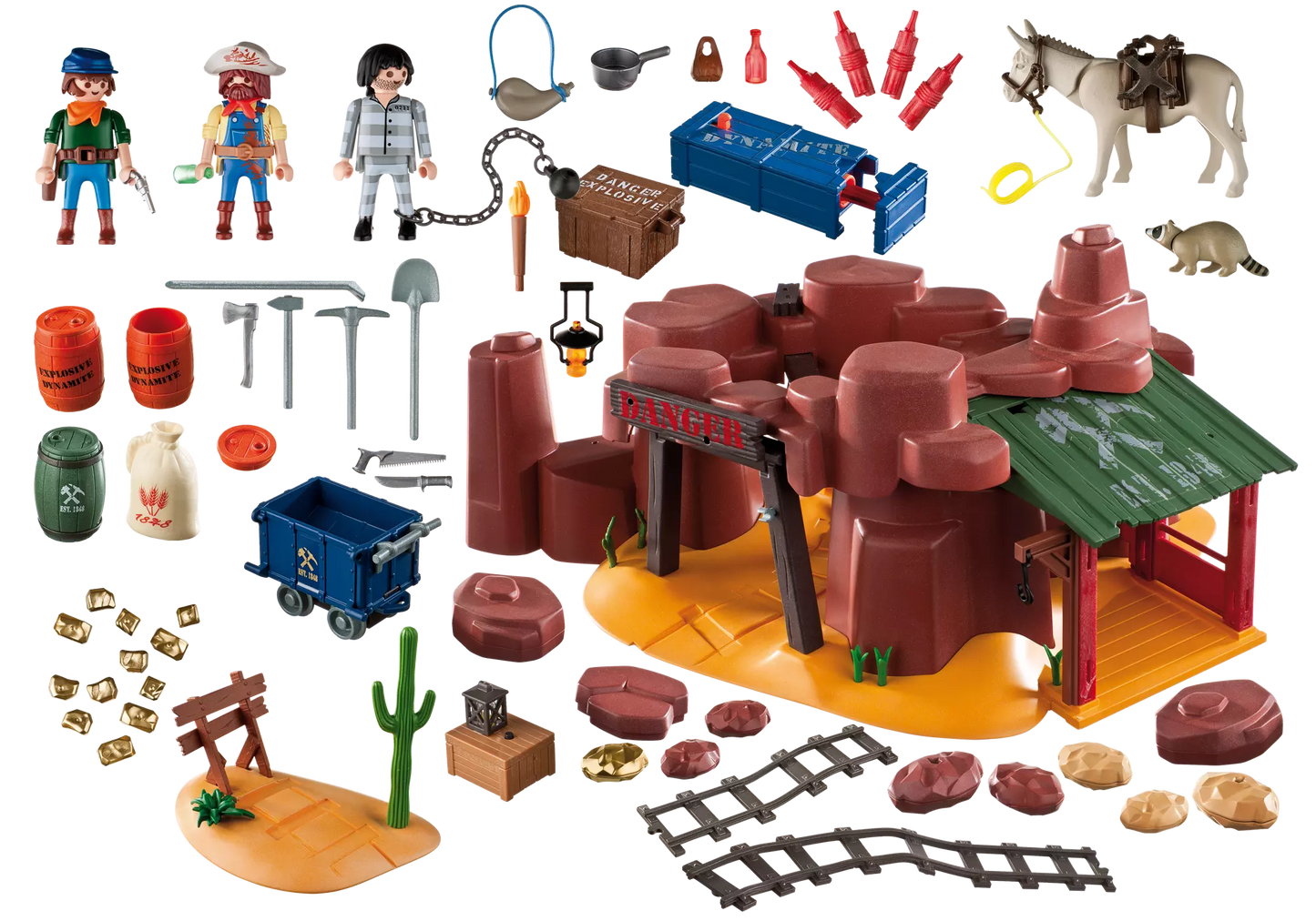 Playmobil 5246 Sammlerstück Western Goldmine mit Sprengkiste - plegobil