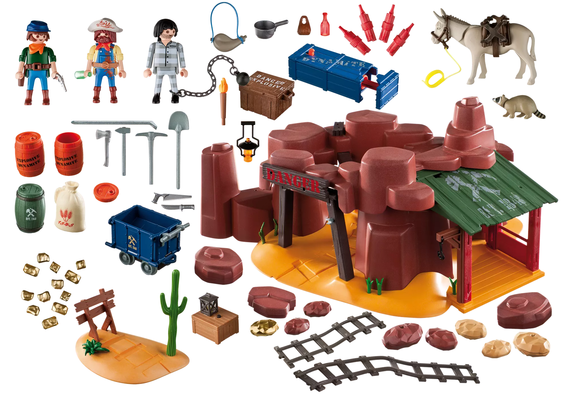 Playmobil 5246 Sammlerstück Western Goldmine mit Sprengkiste - plegobil