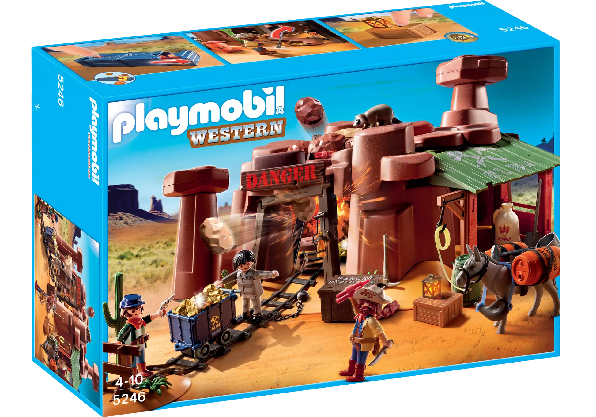 Playmobil 5246 Sammlerstück Western Goldmine mit Sprengkiste - plegobil