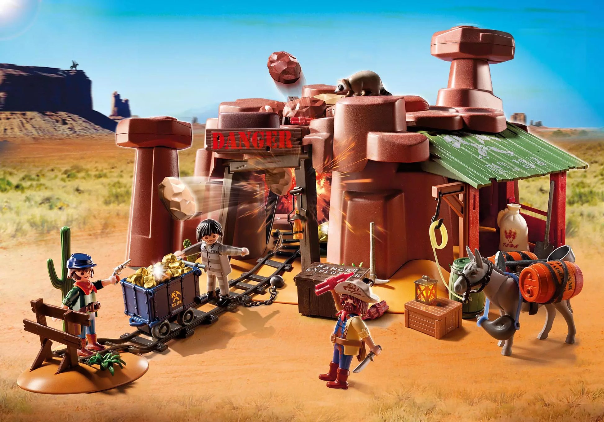 Playmobil 5246 Sammlerstück Western Goldmine mit Sprengkiste - plegobil