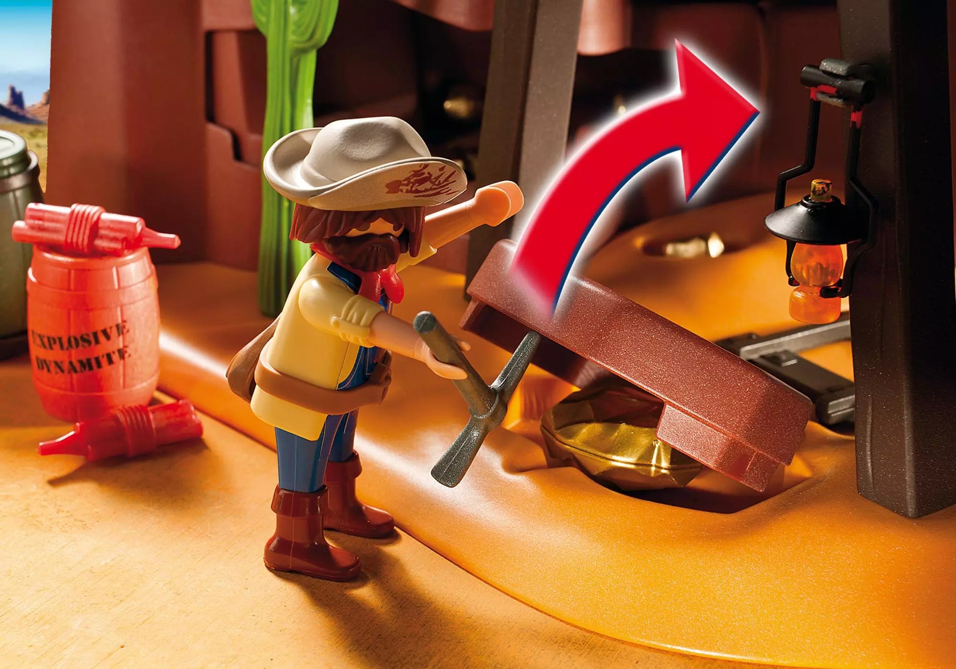 Playmobil 5246 Sammlerstück Western Goldmine mit Sprengkiste - plegobil