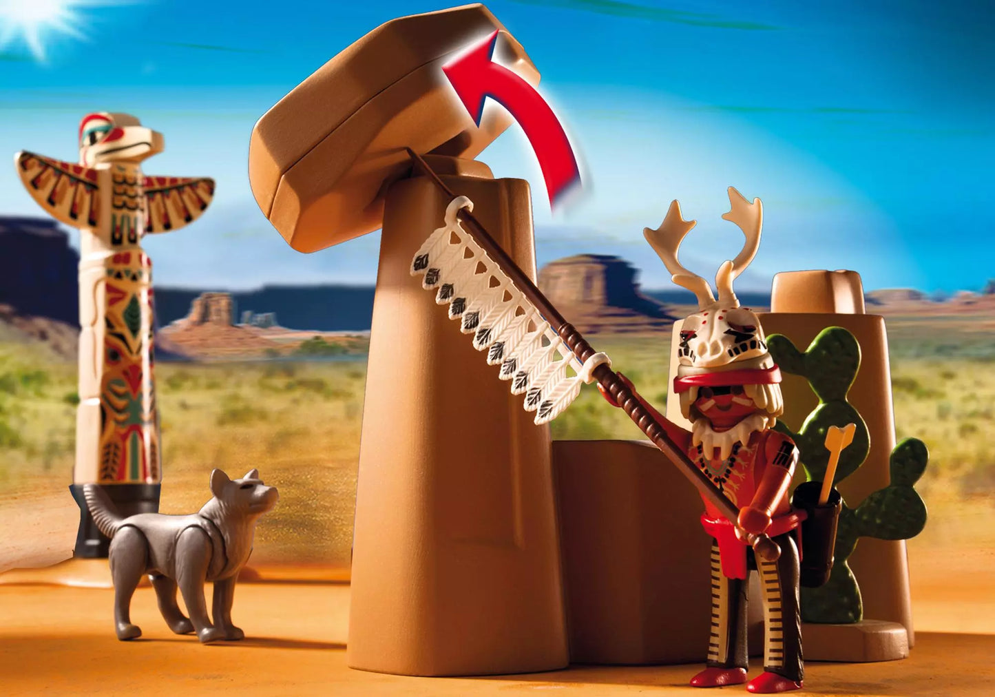 Playmobil 5247 Sammlerstück Western Indianercamp mit Totempfahl - plegobil