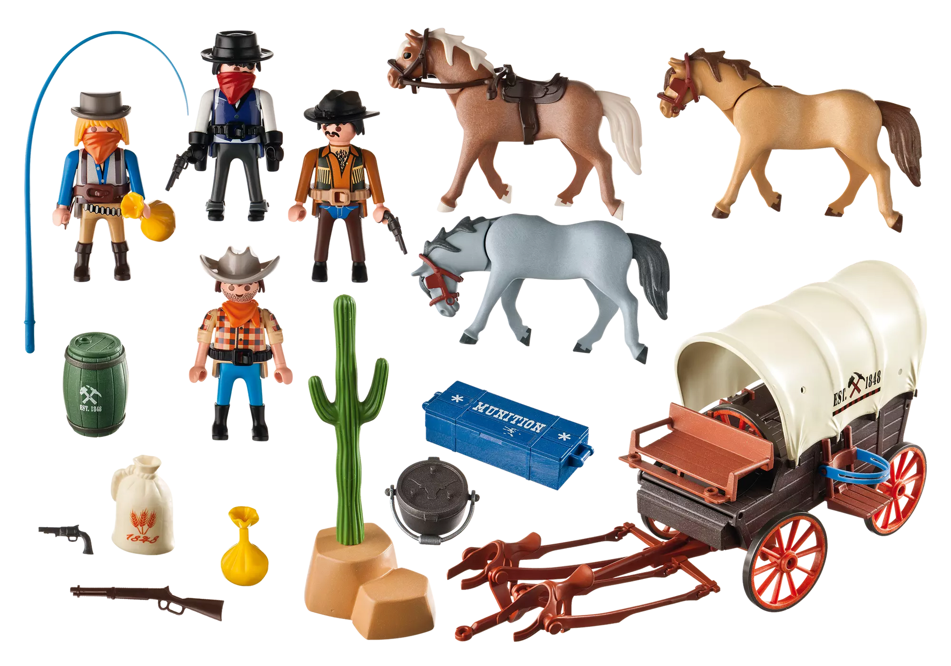 Playmobil 5248 Western Planwagen mit Überfall - plegobil