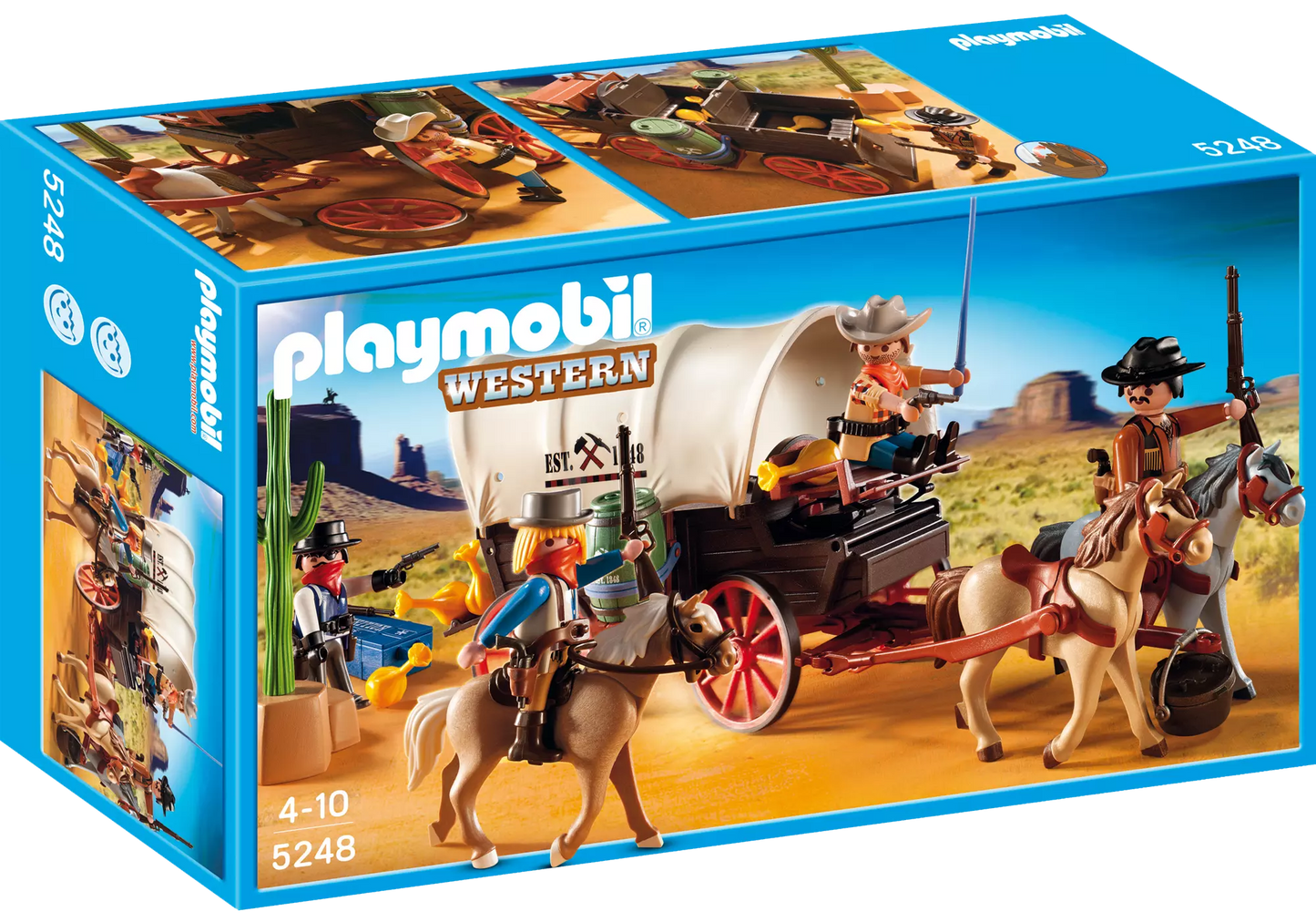 Playmobil 5248 Western Planwagen mit Überfall - plegobil