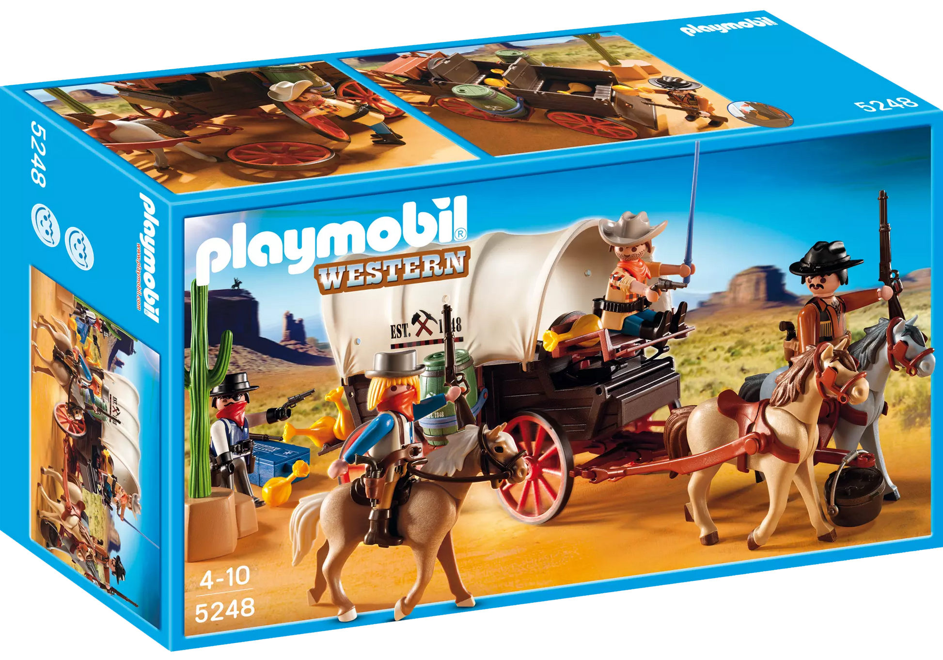 Playmobil 5248 Western Planwagen mit Überfall - plegobil