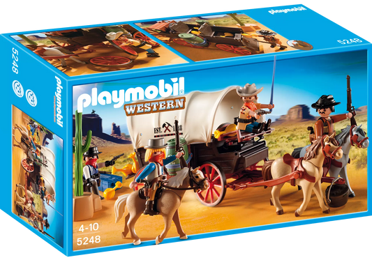 Playmobil 5248 Western Planwagen mit Überfall - plegobil