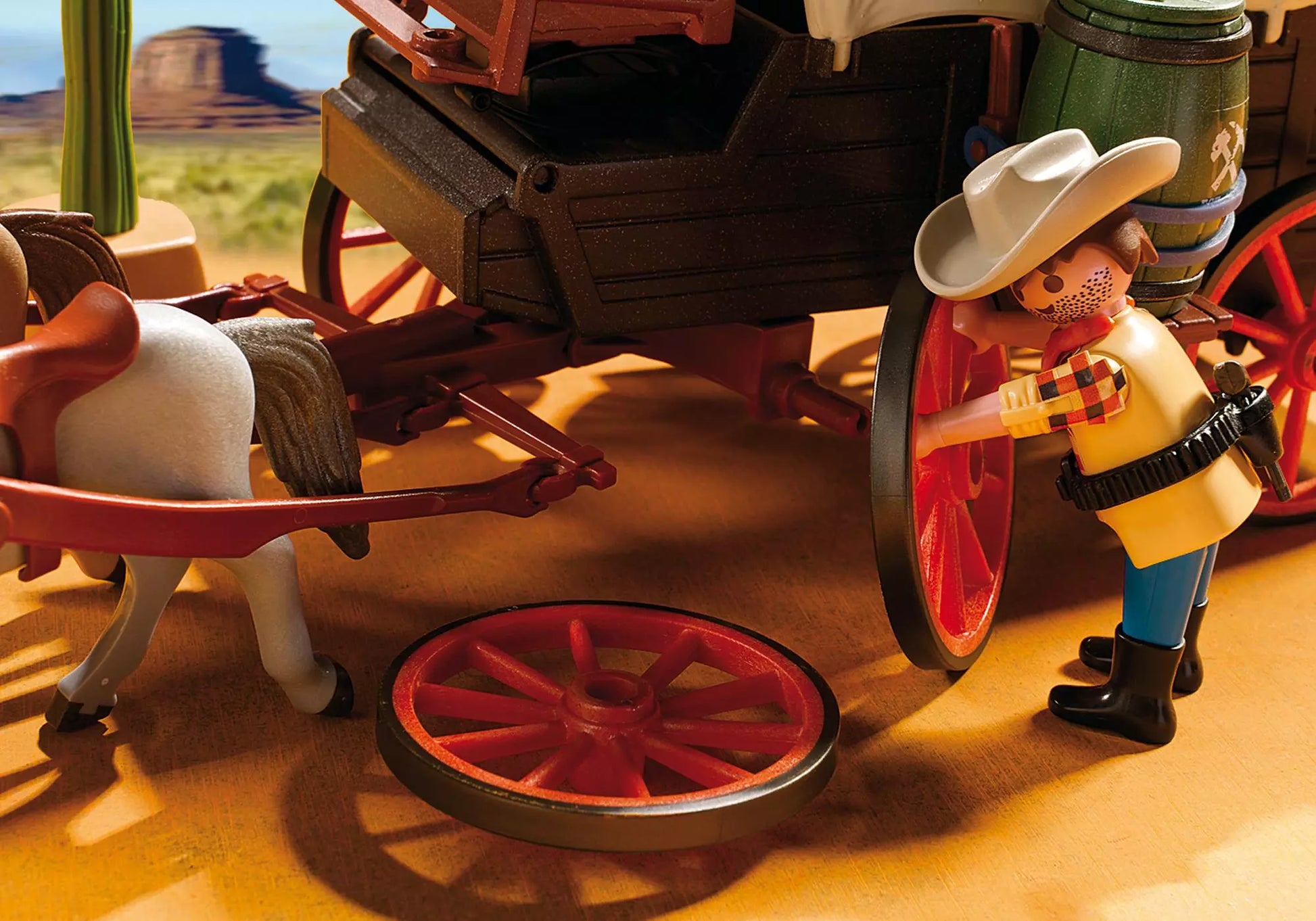 Playmobil 5248 Western Planwagen mit Überfall - plegobil