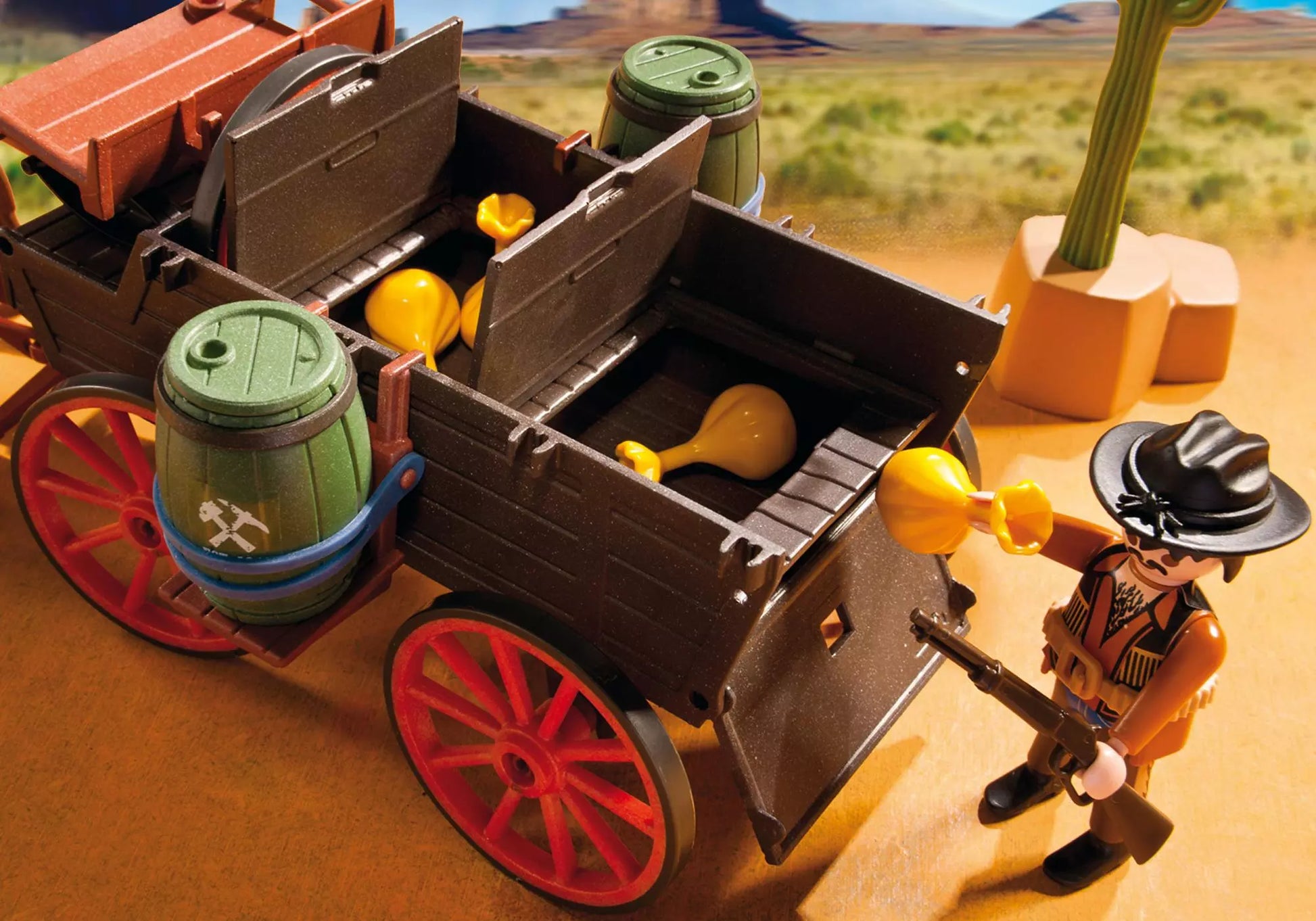 Playmobil 5248 Western Planwagen mit Überfall - plegobil