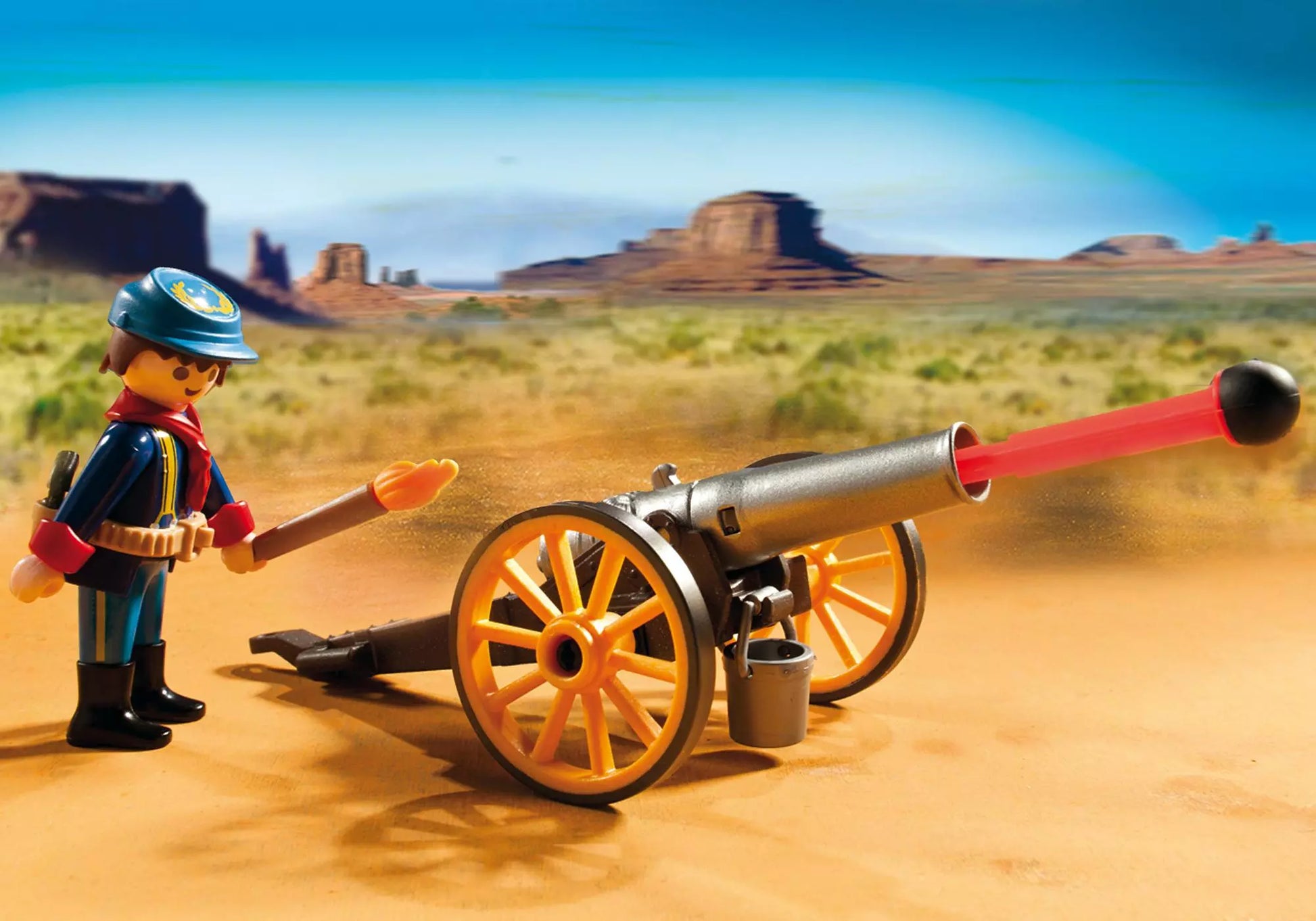 Playmobil 5249 Sammlerstück Western Kavalleriewagen mit Kanone - plegobil