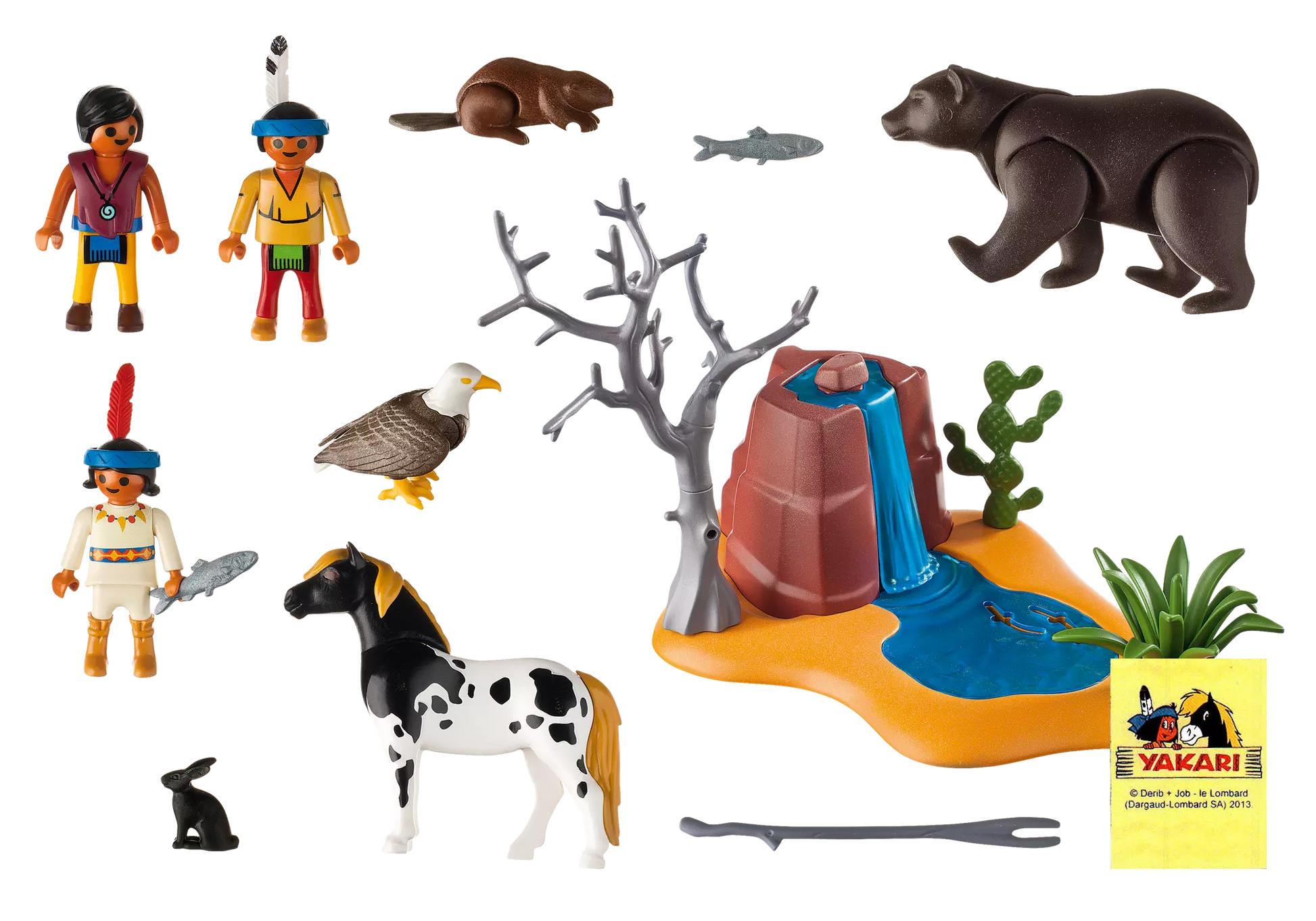 Playmobil 5252 Sammlerstück Western Indianerkinder mit Tieren - plegobil