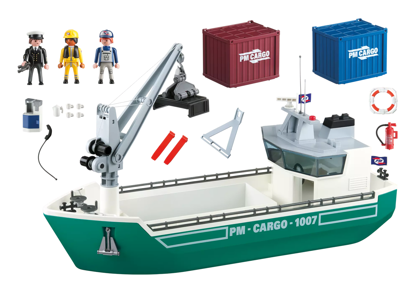 Playmobil 5253 Sammlerstück City Action Frachtschiff mit Verladekran - plegobil