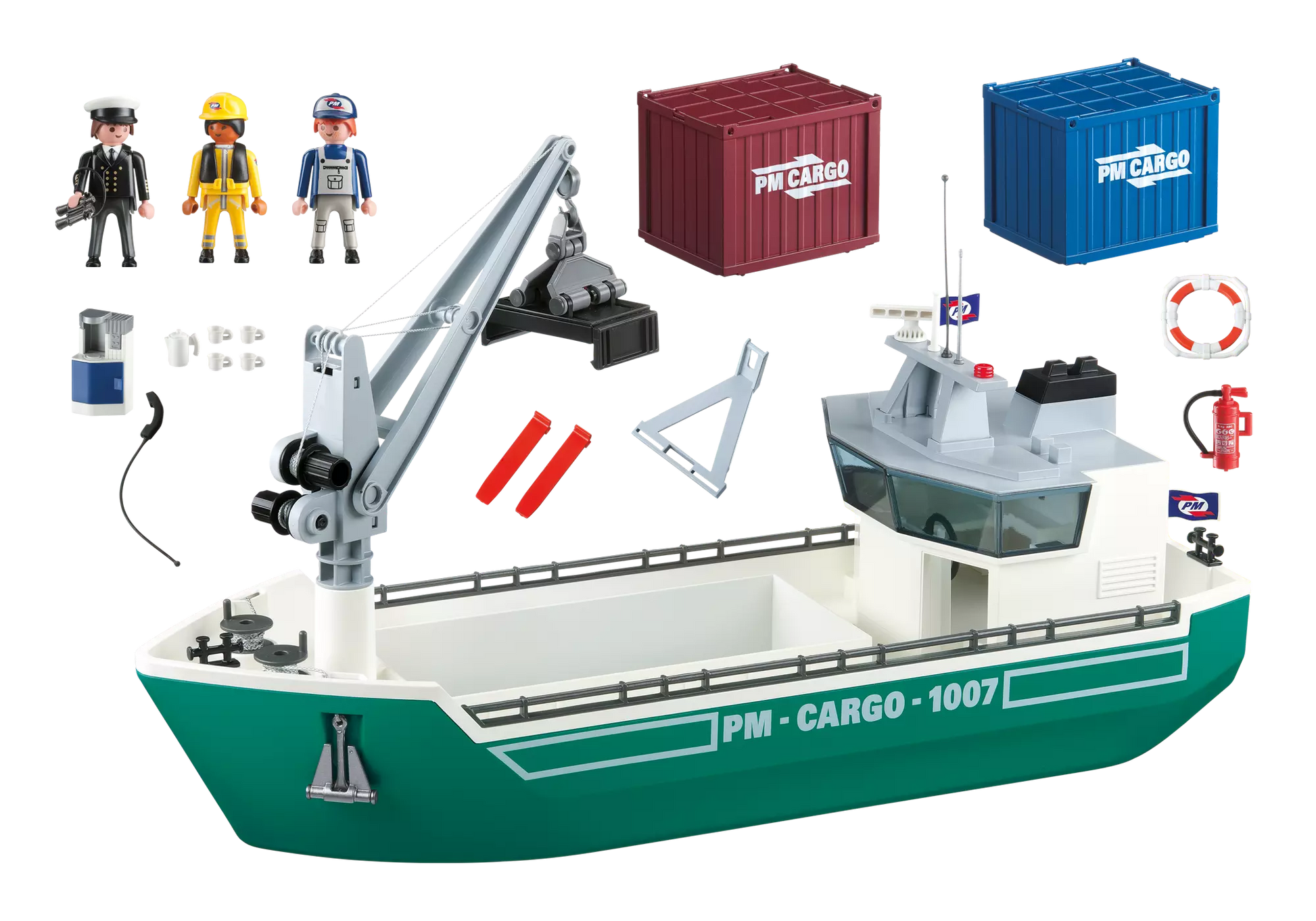 Playmobil 5253 Sammlerstück City Action Frachtschiff mit Verladekran - plegobil