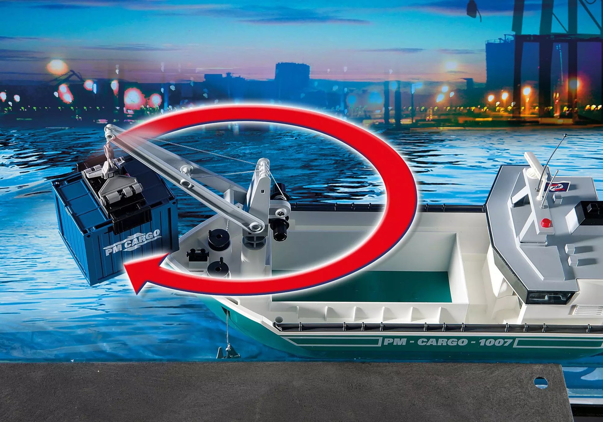 Playmobil 5253 Sammlerstück City Action Frachtschiff mit Verladekran - plegobil